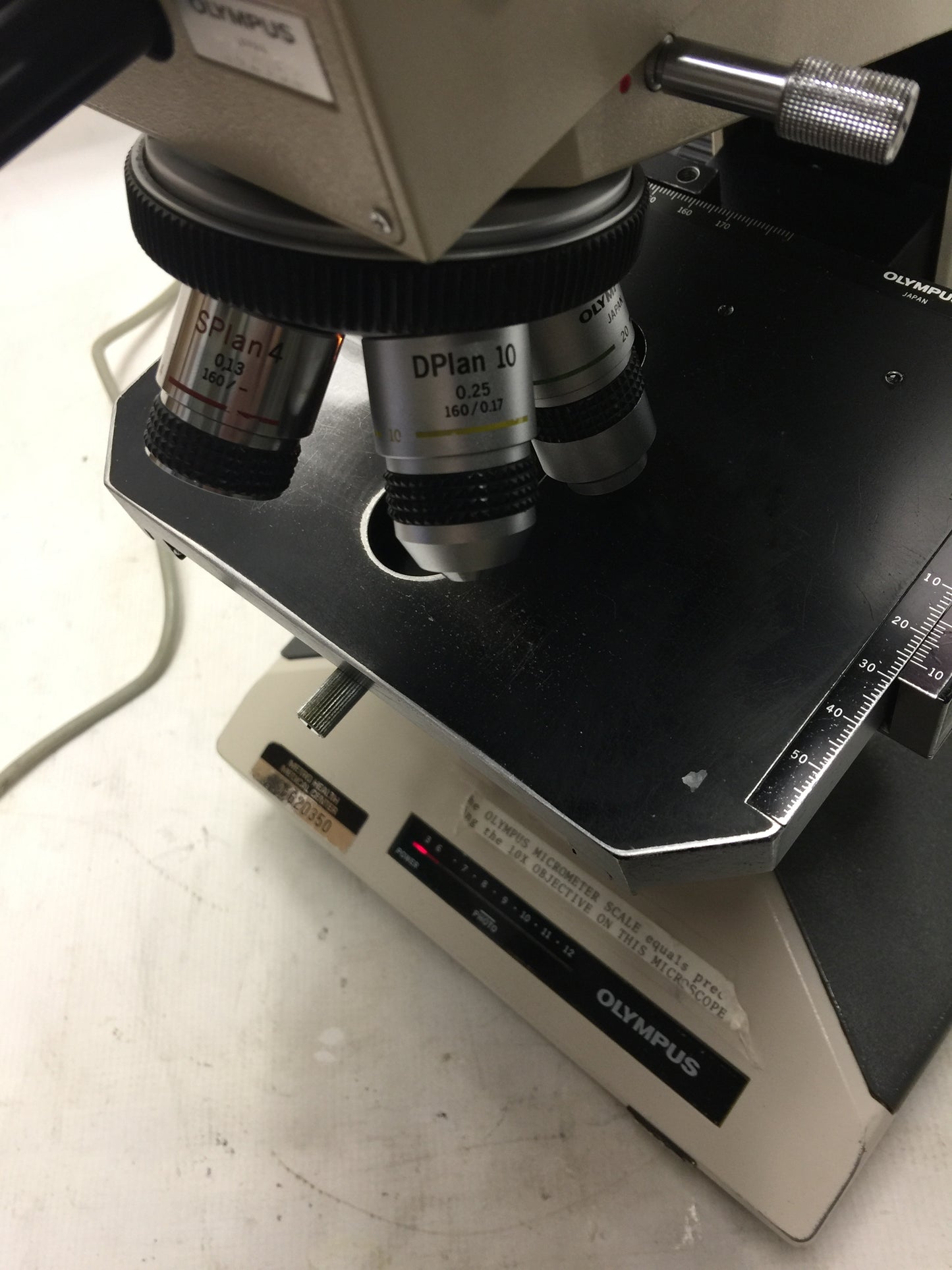 Olympus Microscope BH-2 Teaching Microscope 4x 10x 20x 40x Two Illuminators