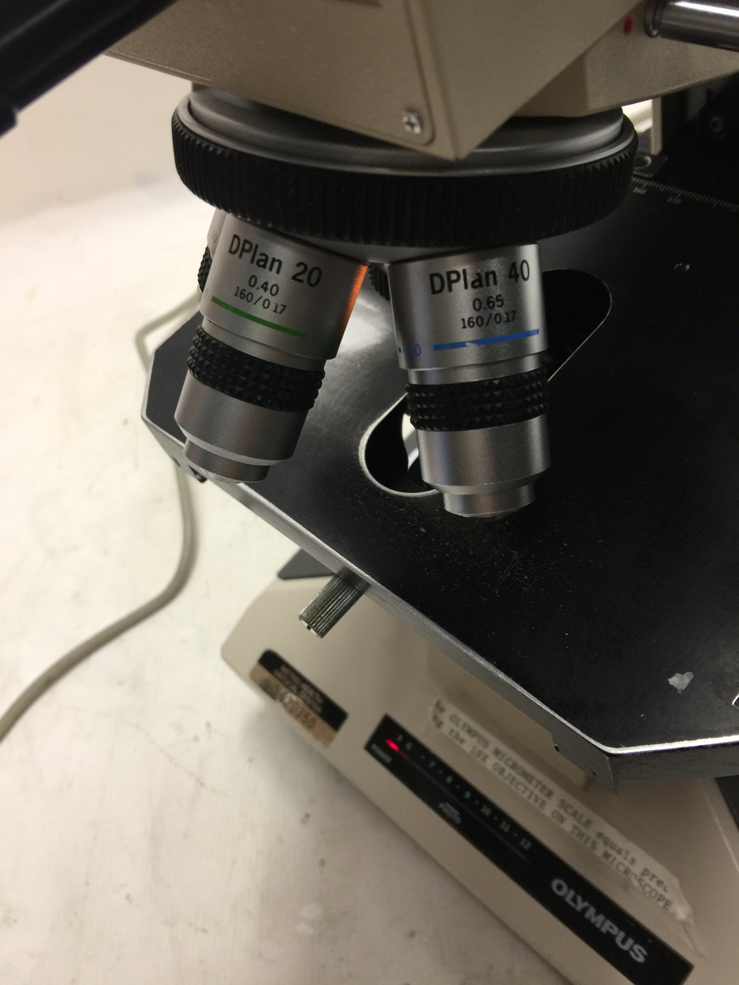 Olympus Microscope BH-2 Teaching Microscope 4x 10x 20x 40x Two Illuminators