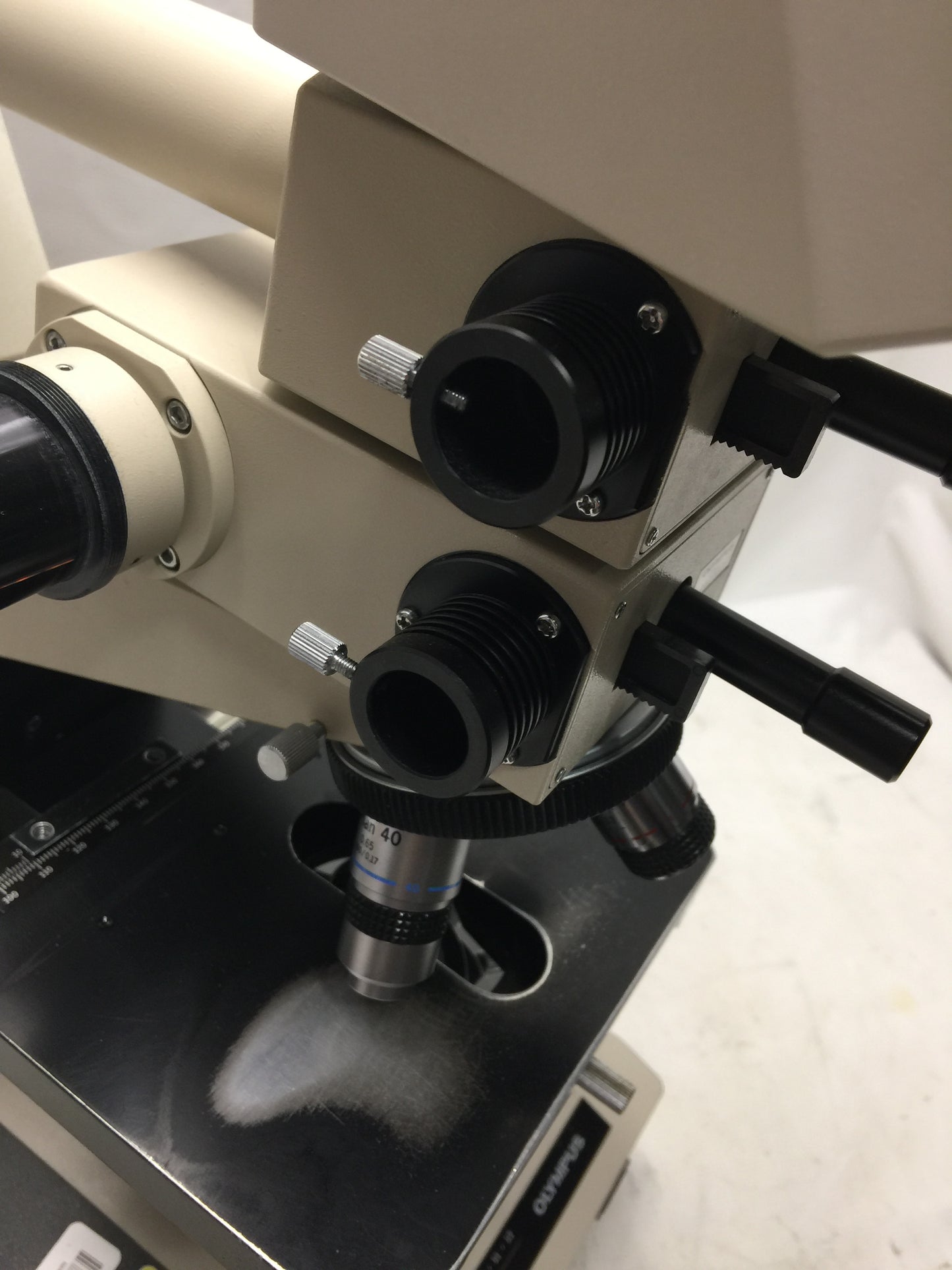 Olympus Microscope BH-2 Teaching Microscope 4x 10x 20x 40x Two Illuminators