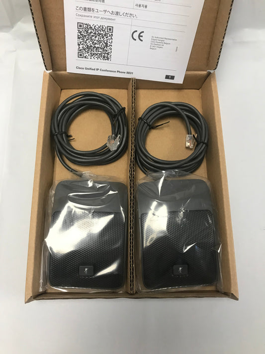 NEW Set 2 Cisco CP-MIC-WIRED-S Microphone 74-11134-01 for CP-8831