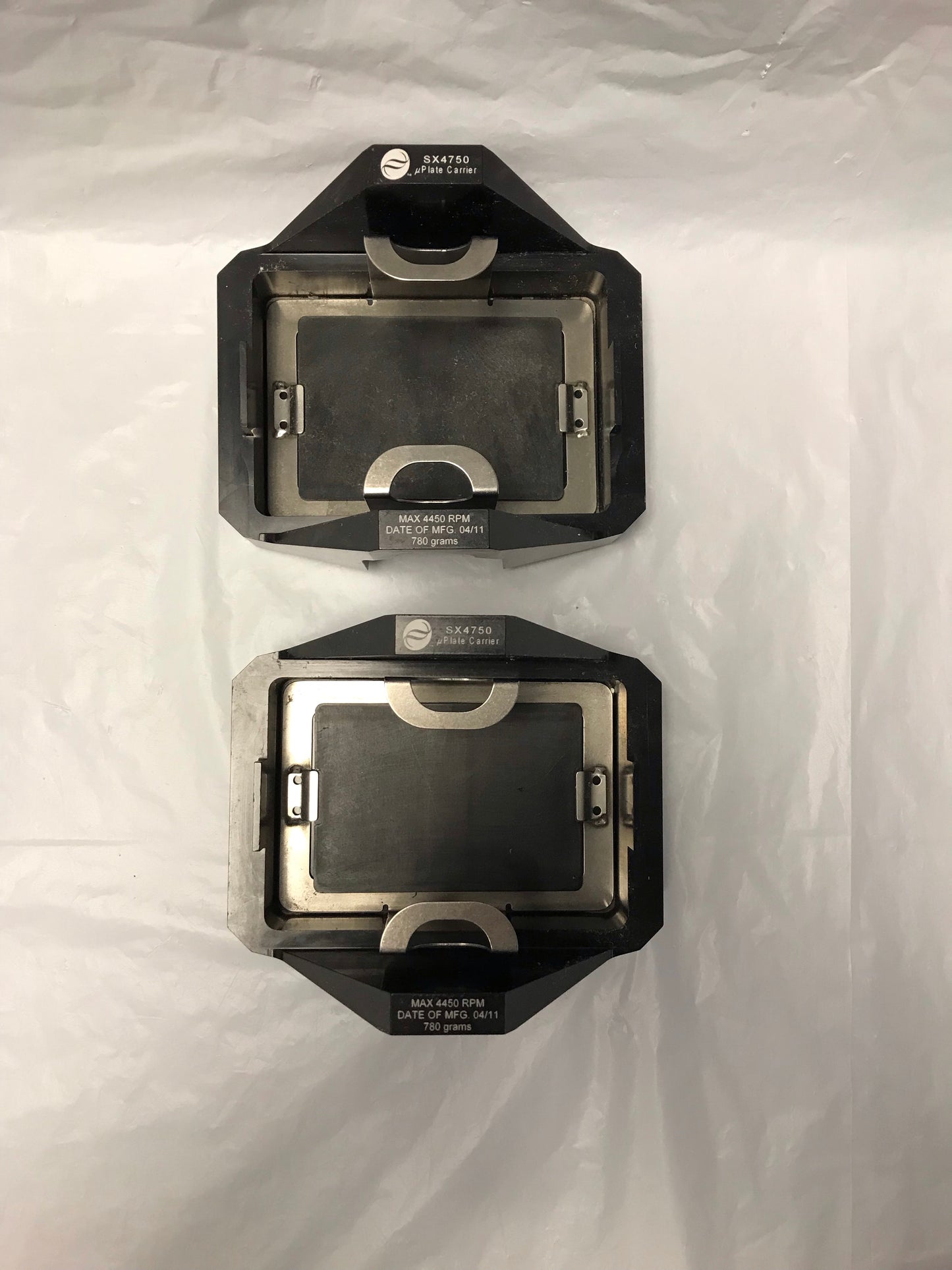 Pair of Beckman Coulter u SX4750 Microplate Plate Carrier 4450 Rpm 787 Grams