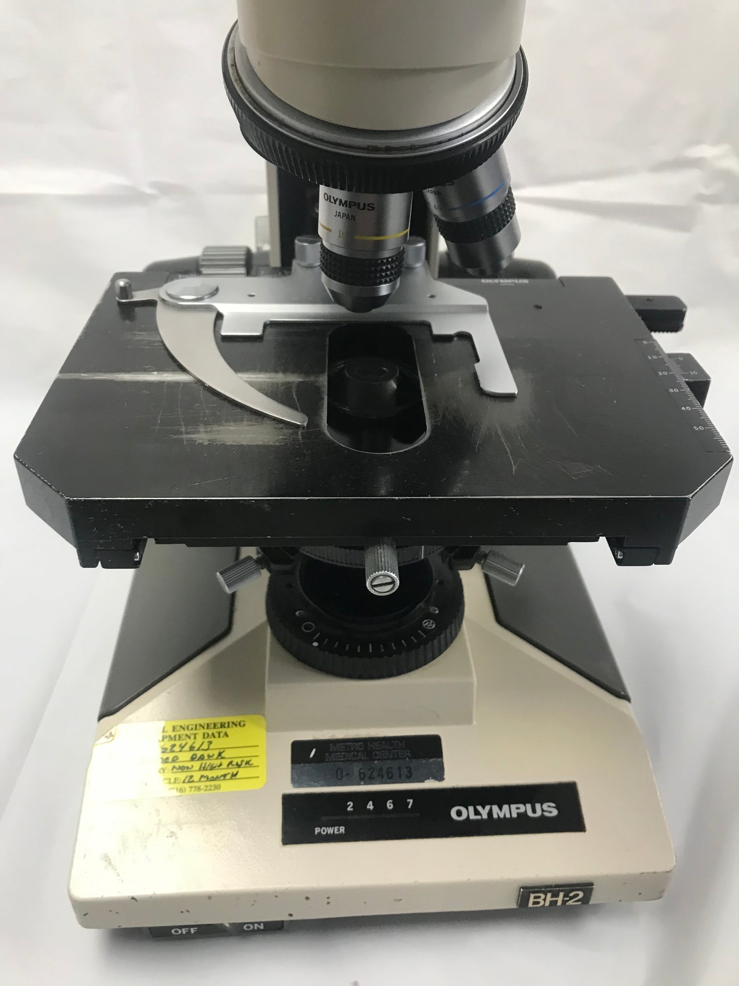 Olympus BH2 BH-2 Microscope 3 Objectives 10x 40x & 100x & Lamp