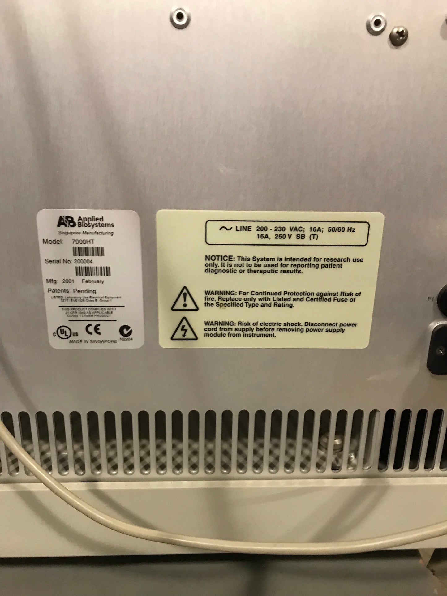 Applied BioSystems 7900HT Fast Real Time PCR with ABI 4316592 96 Well Block