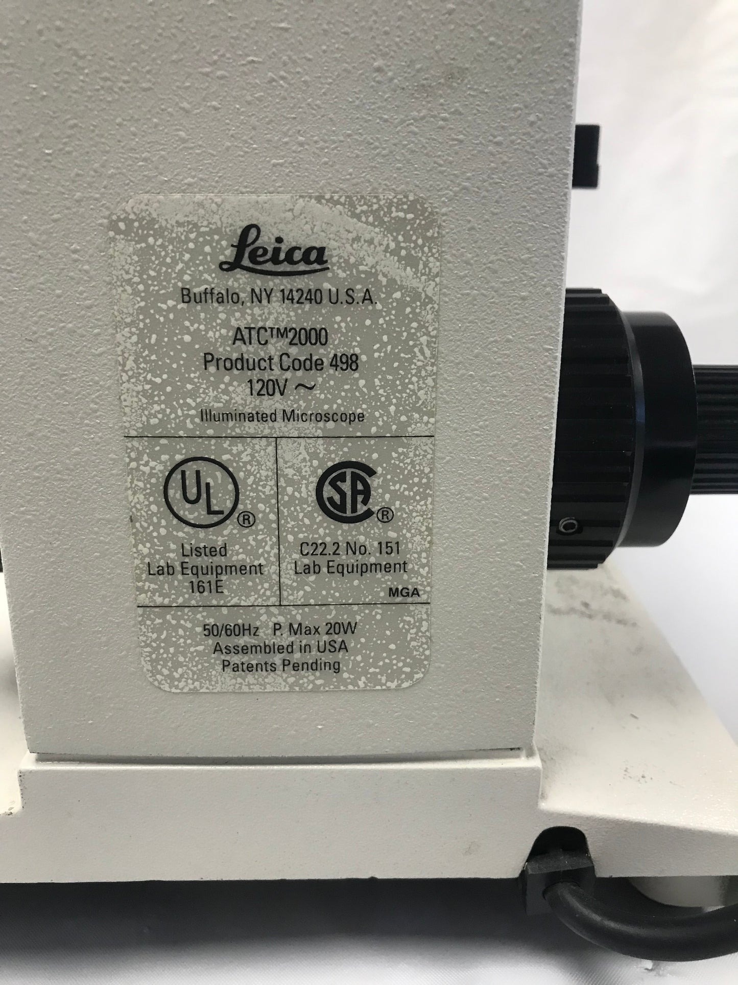Leica ATC 2000 Illuminated Compound Light Microscope Tested Warranty