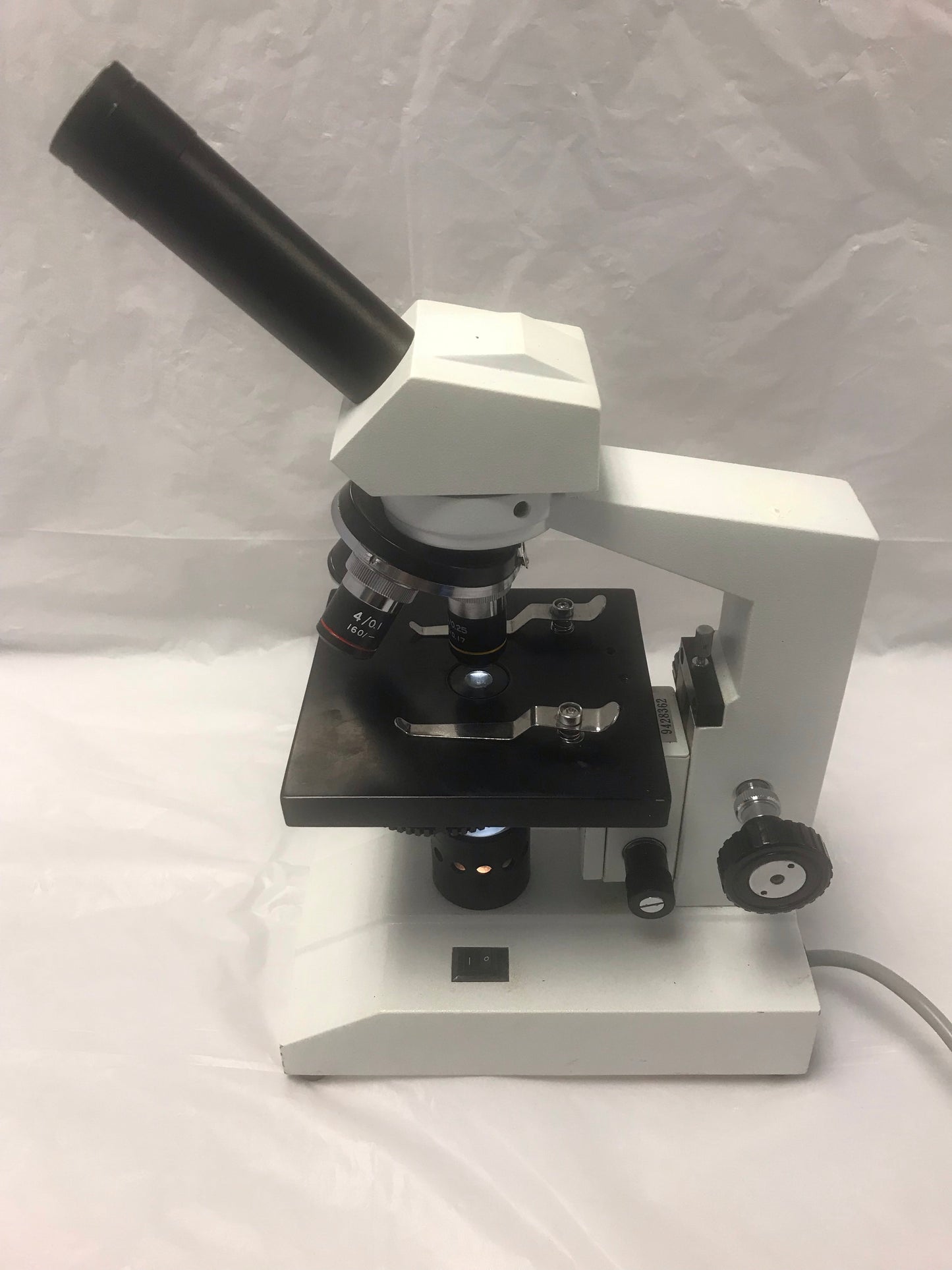 Parco Monocular Microscope WF10X DIN/ 18MM, 40/0.65, 10/0.25, 4/0.1