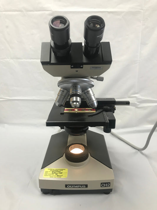 Olympus CH2 CH-2 Microscope 4 Objectives 4x 10x 40x & 100x & Lamp