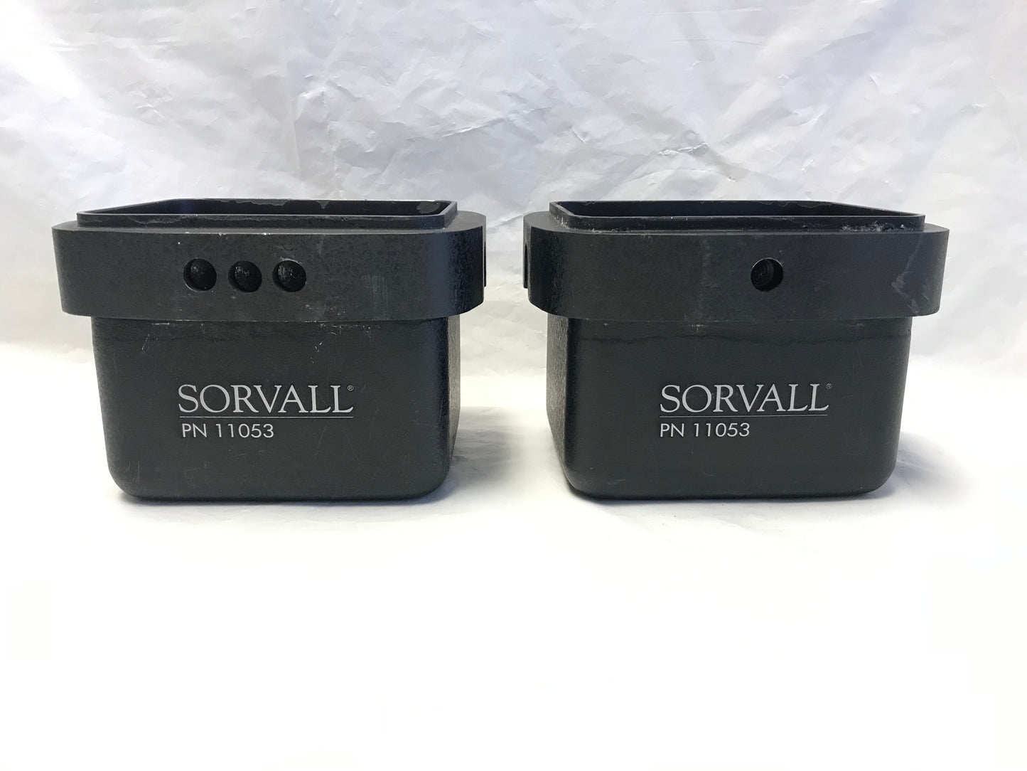 Pair of Dupont Sorvall Centrifuge Swing Rotor Bucket 11053