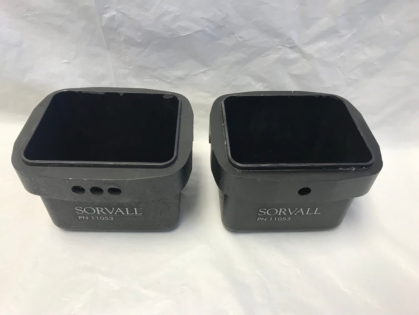 Pair of Dupont Sorvall Centrifuge Swing Rotor Bucket 11053