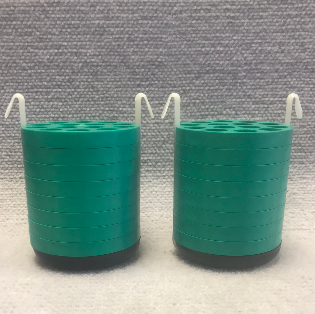 Beckman Coulter 339180 14x 15ml Tube Bucket Insert Green & Pads Set of 2