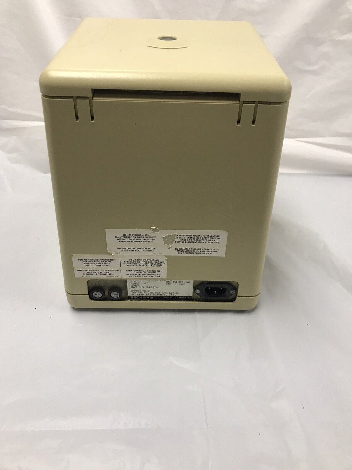 Beckman Microfuge E Centrifuge Tested Fully Functional 348720