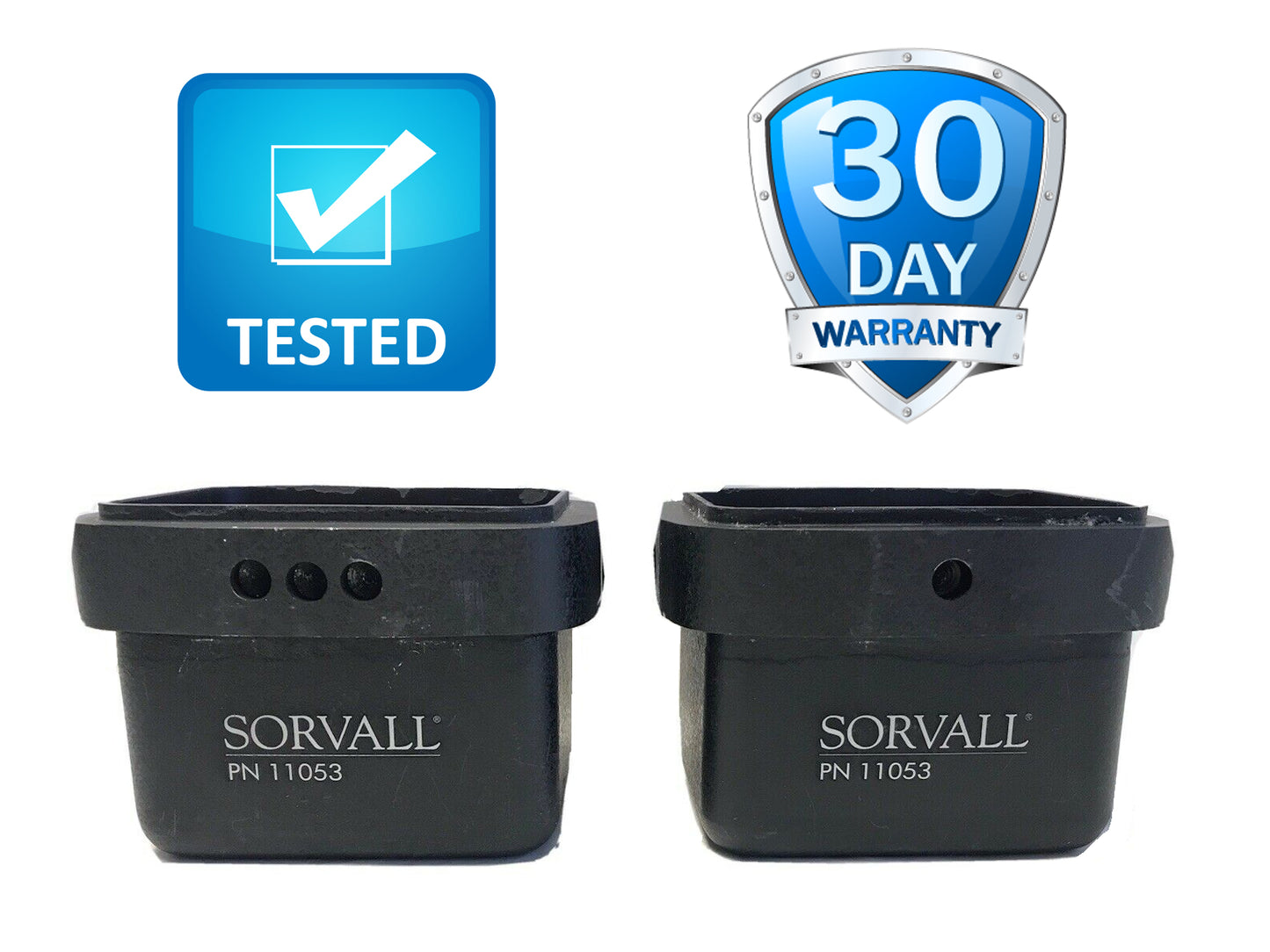 Pair of Dupont Sorvall Centrifuge Swing Rotor Bucket 11053