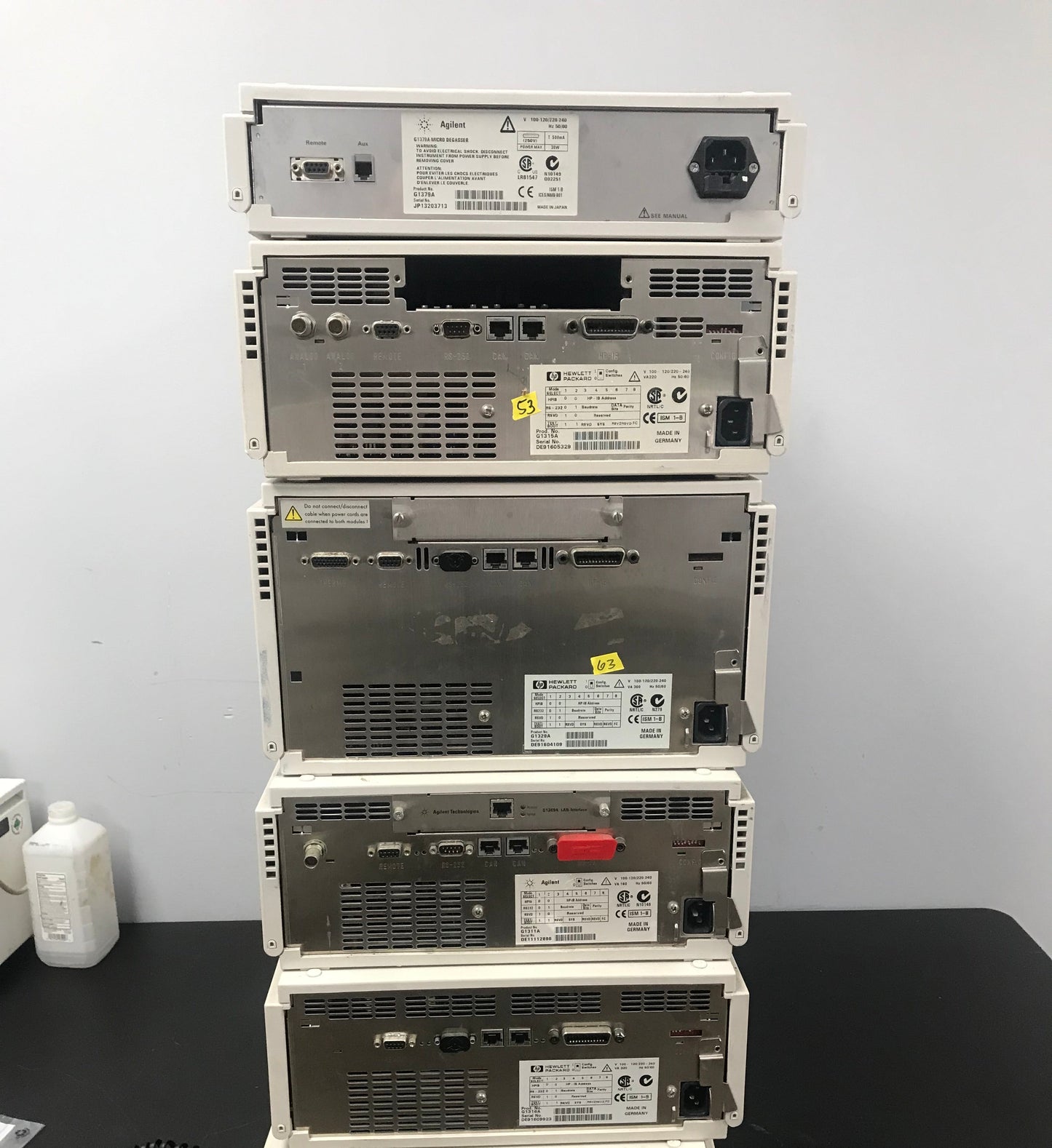 5pc, HP Agilent 1100 HPLC QuatPump, ALS, DAD, Colcom, Degasser