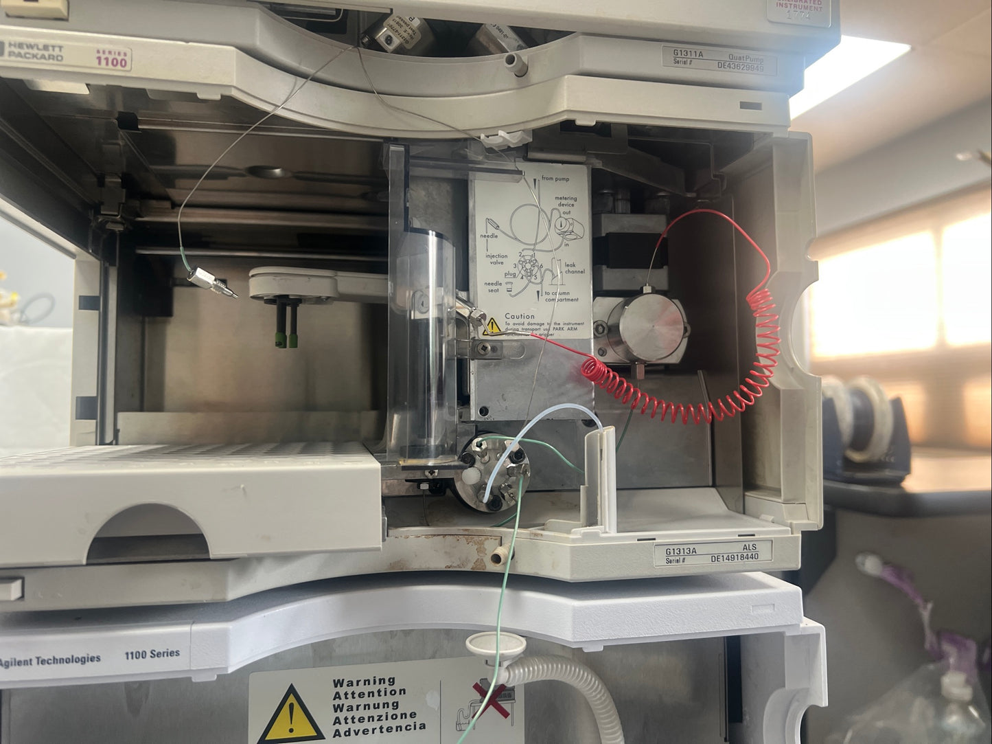 6pc, HP Agilent 1100 HPLC QuatPump, ALS, DAD, Colcom, Degasser, ALS Therm
