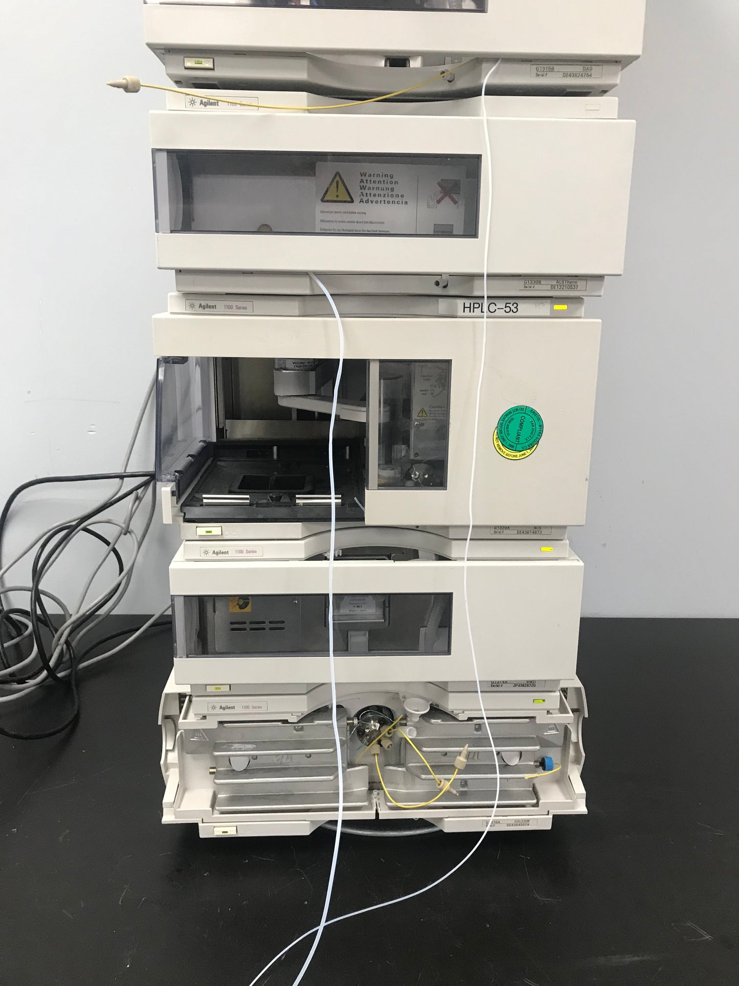 8pc, HP Agilent 1100 HPLC QuatPump, ALS, DAD, Colcom, Degasser, ALS Therm VWD Tray
