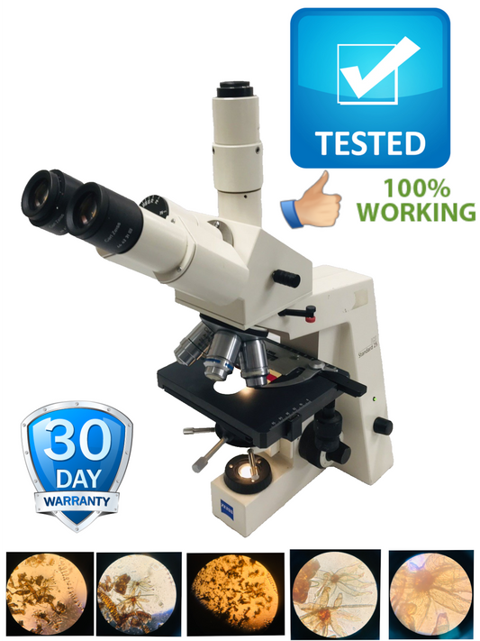 Carl Zeiss Standard 25 ICS 10x/20 Eye Pieces 5x A-Plan Objectives Trinocular