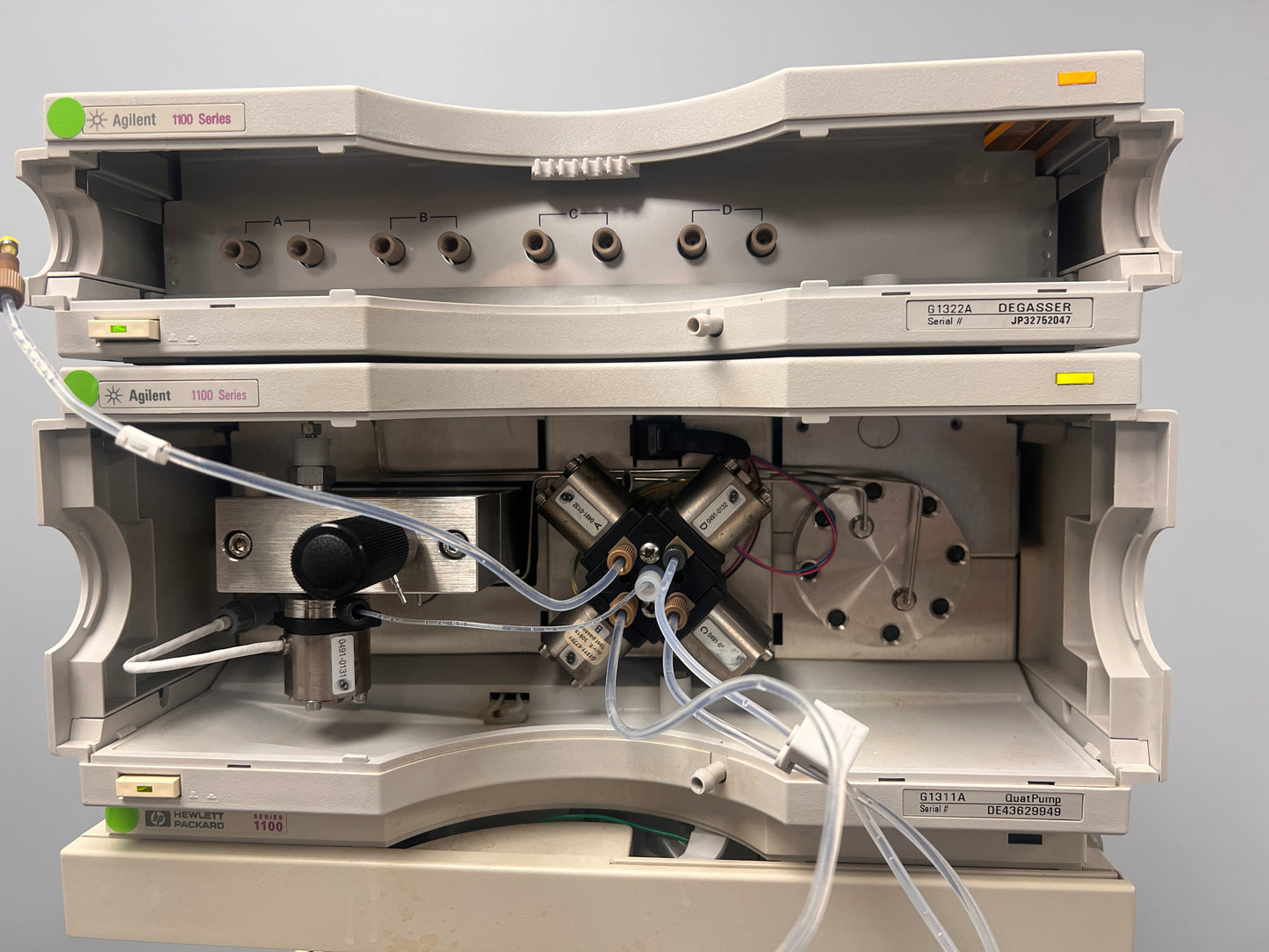 6pc, HP Agilent 1100 HPLC QuatPump, ALS, DAD G1315B, Colcom, Degasser, ALS Therm (Copy)
