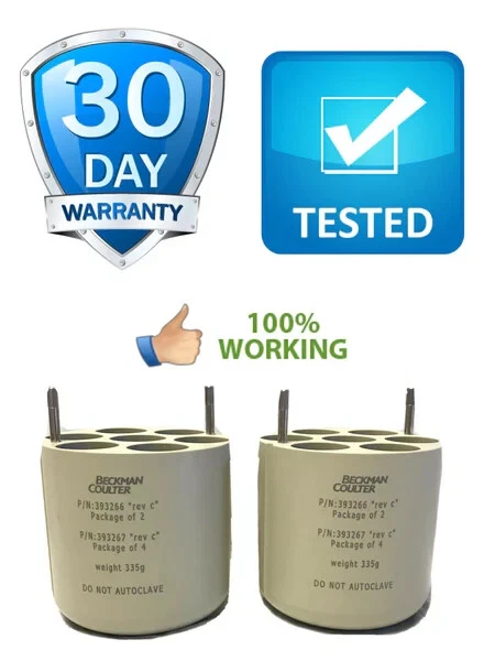 Beckman Coulter Adapters For GH-3.8, JS-4.3, SX4750 Rotor Buckets Inserts