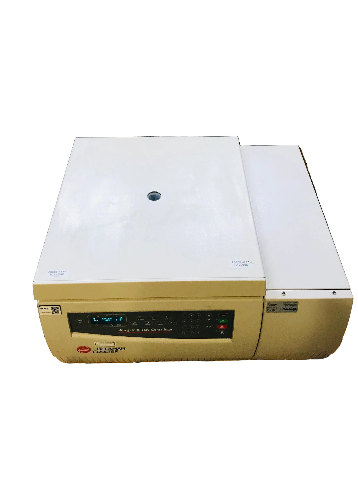 Beckman Coulter Allegra X-15R Refrigerated Centrifuge with Rotor and Buckets