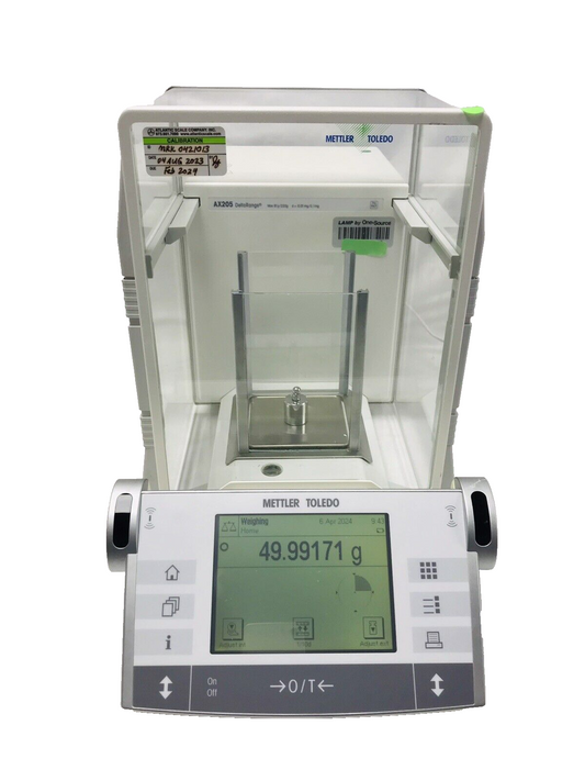 Mettler Toledo AX205DR Delta Range Analytical Balance Max 81g/220g AX205