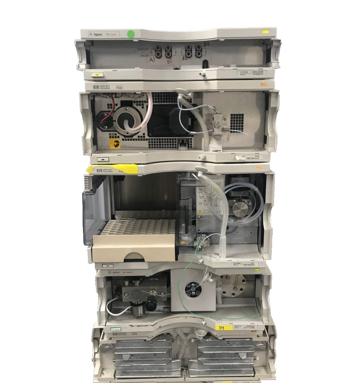 5pc, HP Agilent 1100 HPLC QuatPump, ALS, DAD, Colcom, Degasser