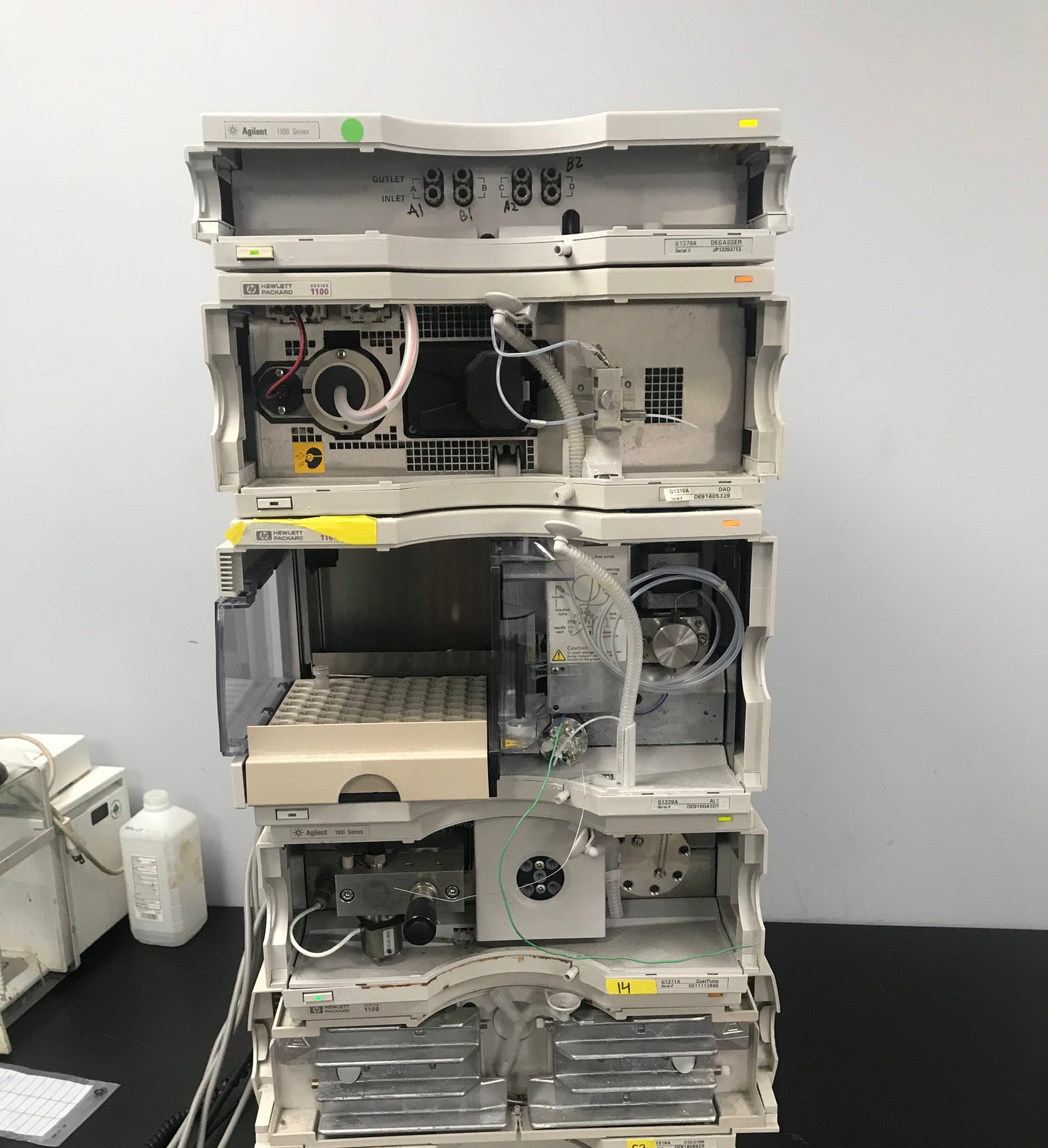 5pc, HP Agilent 1100 HPLC QuatPump, ALS, DAD, Colcom, Degasser