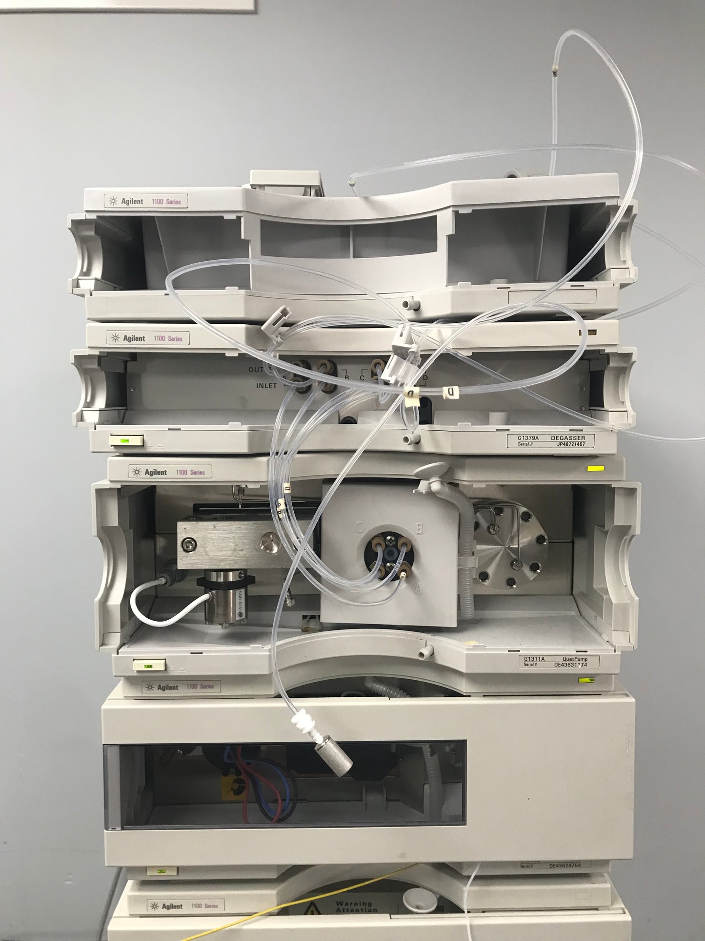 8pc, HP Agilent 1100 HPLC QuatPump, ALS, DAD, Colcom, Degasser, ALS Therm VWD Tray