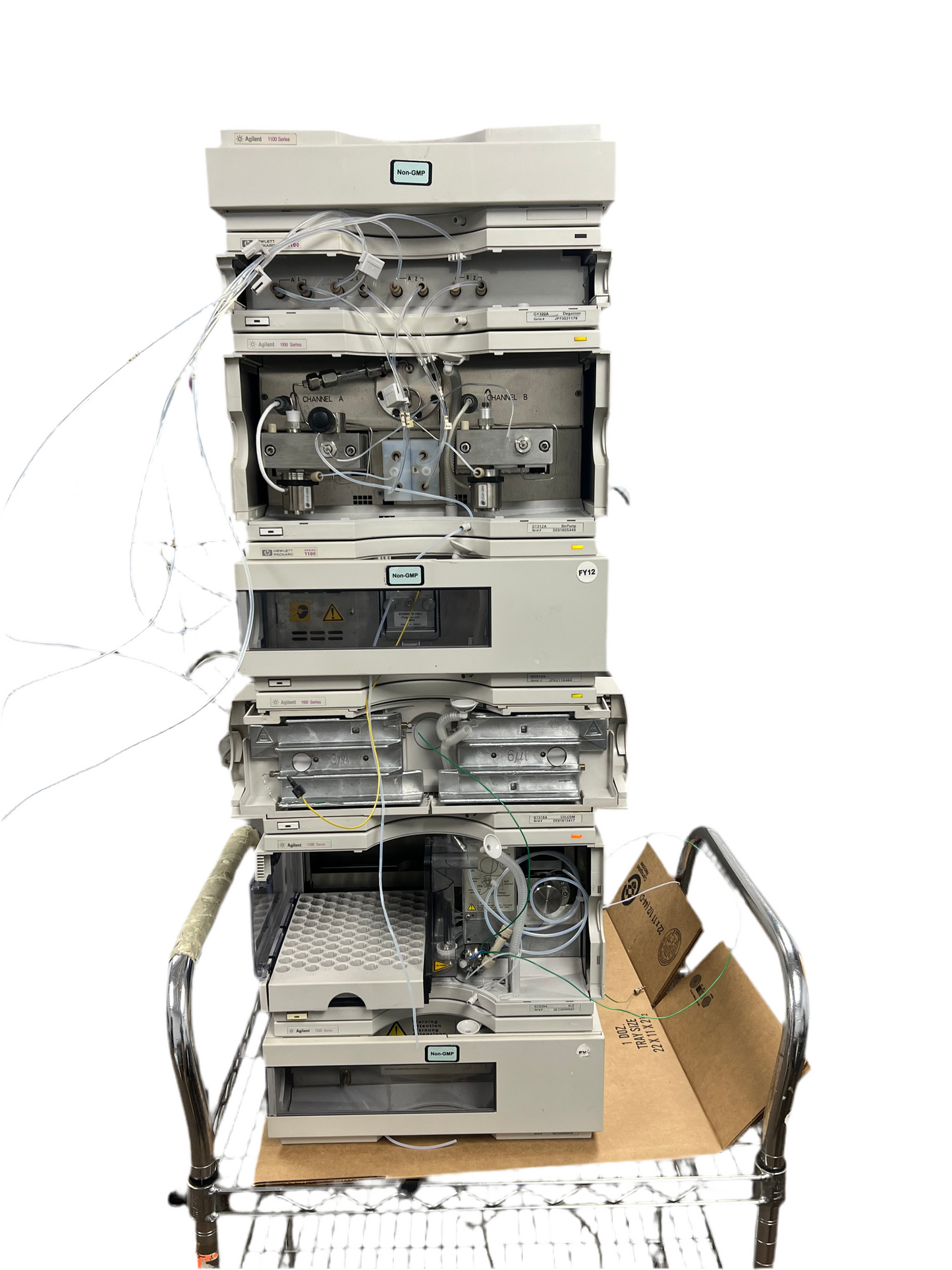 Agilent HP 1100 Series 7-piece HPLC System ALSTherm ,ALS, VWD, BinPump, Degasser ,Colcom
