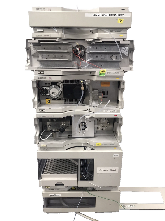 6pc, HP Agilent 1100 HPLC QuatPump, ALS, DAD, Colcom, Degasser, ALS Therm
