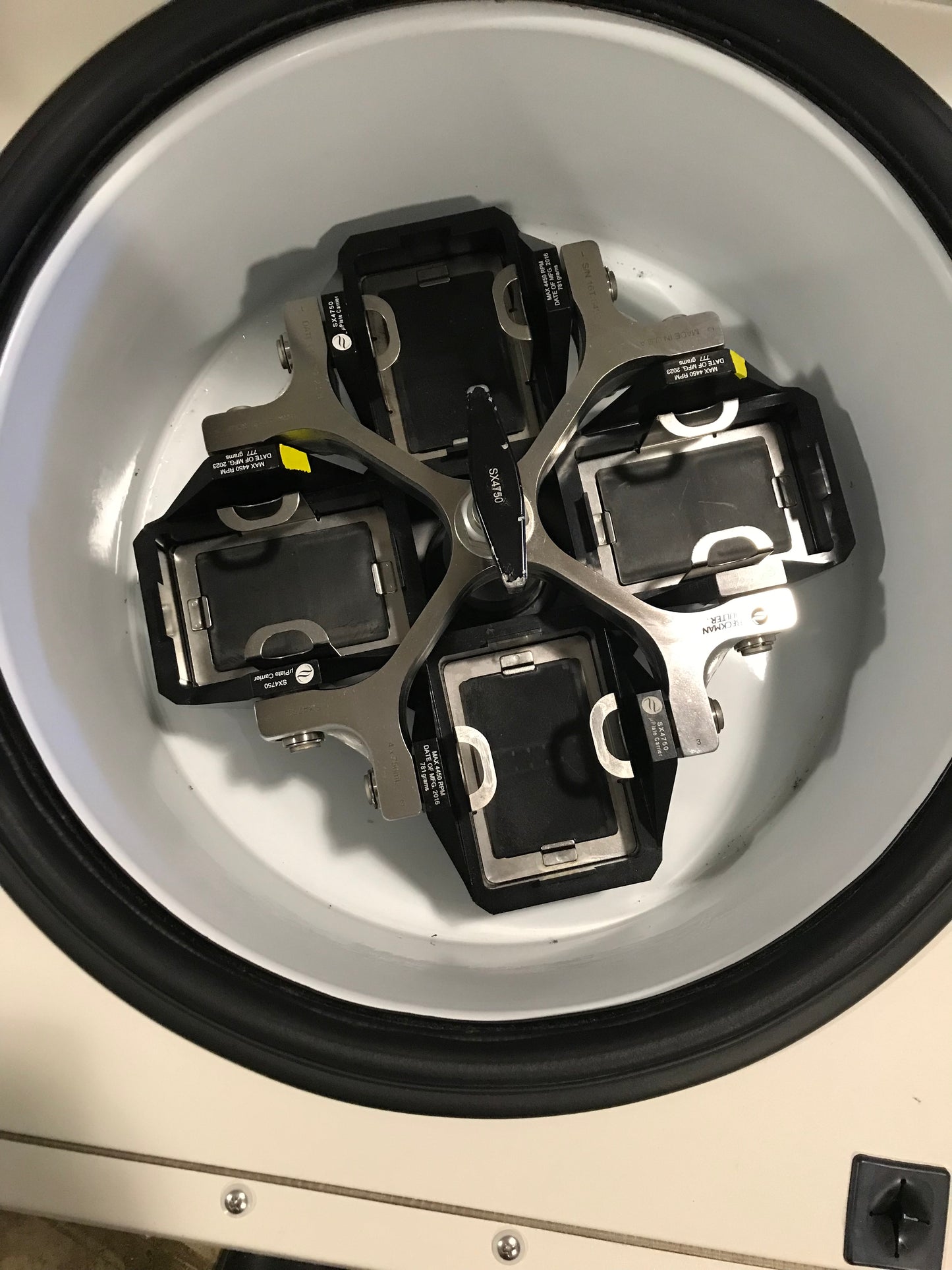 Beckman Coulter Allegra X-14R Refrigerated Centrifuge SX4750 Rotor Buckets Plate Carriers