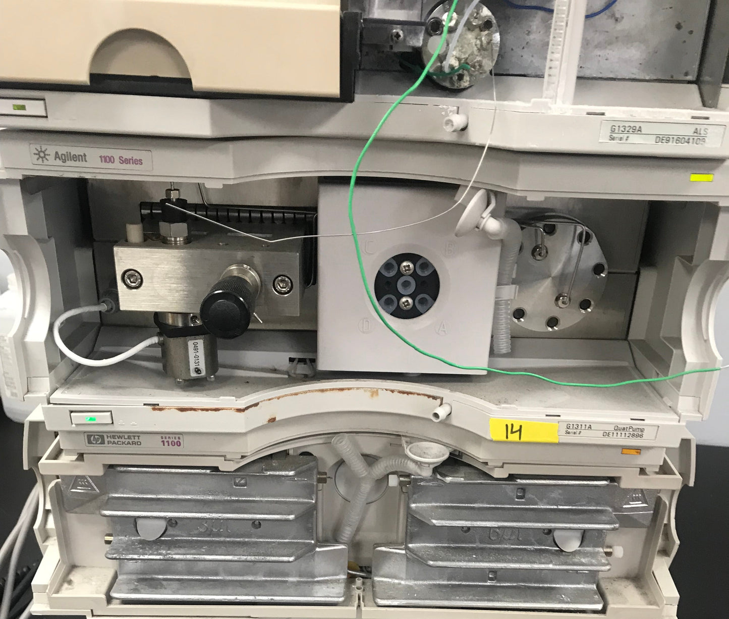 5pc, HP Agilent 1100 HPLC QuatPump, ALS, DAD, Colcom, Degasser