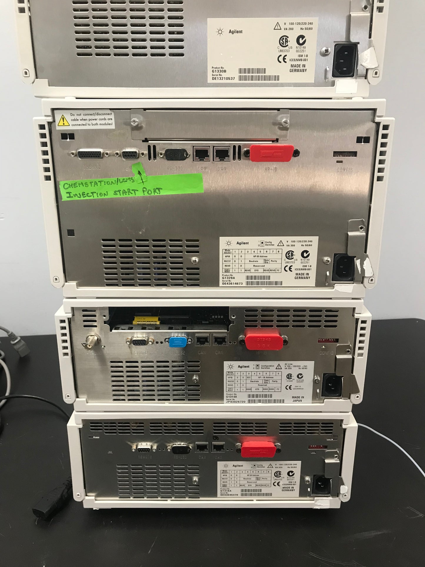 8pc, HP Agilent 1100 HPLC QuatPump, ALS, DAD, Colcom, Degasser, ALS Therm VWD Tray