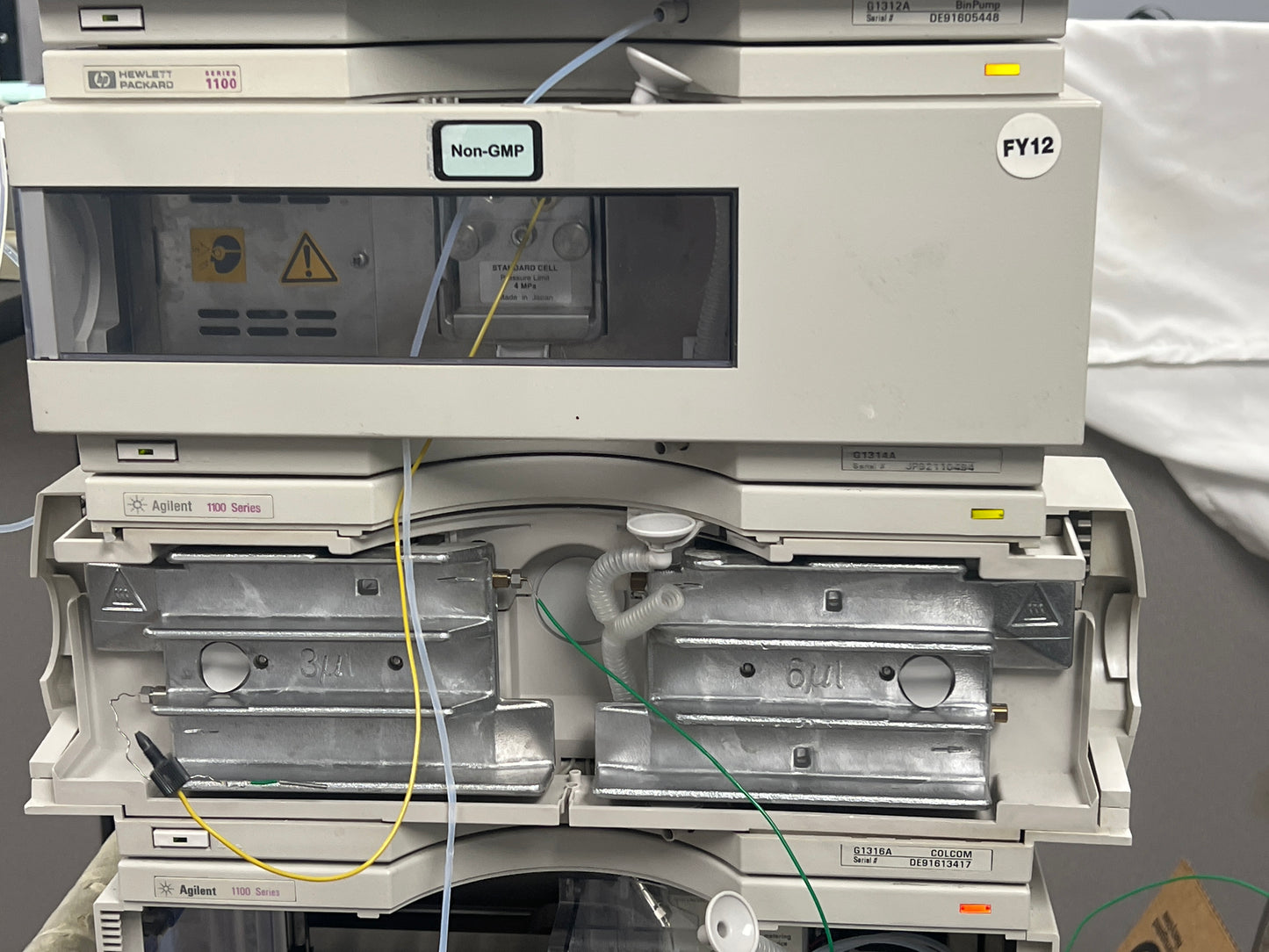 Agilent HP 1100 Series 7-piece HPLC System ALSTherm ,ALS, VWD, BinPump, Degasser ,Colcom
