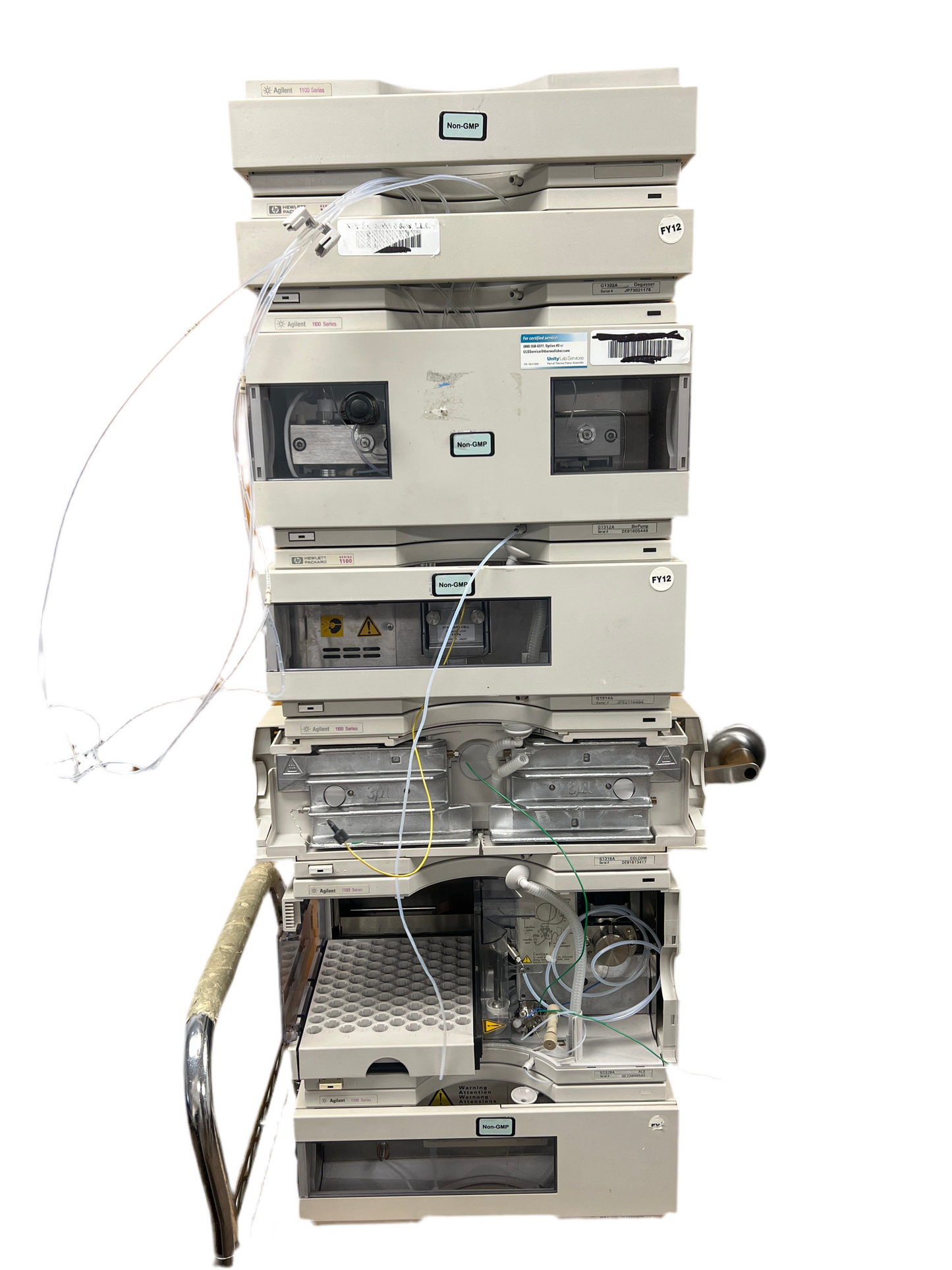 Agilent HP 1100 Series 7-piece HPLC System ALSTherm ,ALS, VWD, BinPump, Degasser ,Colcom