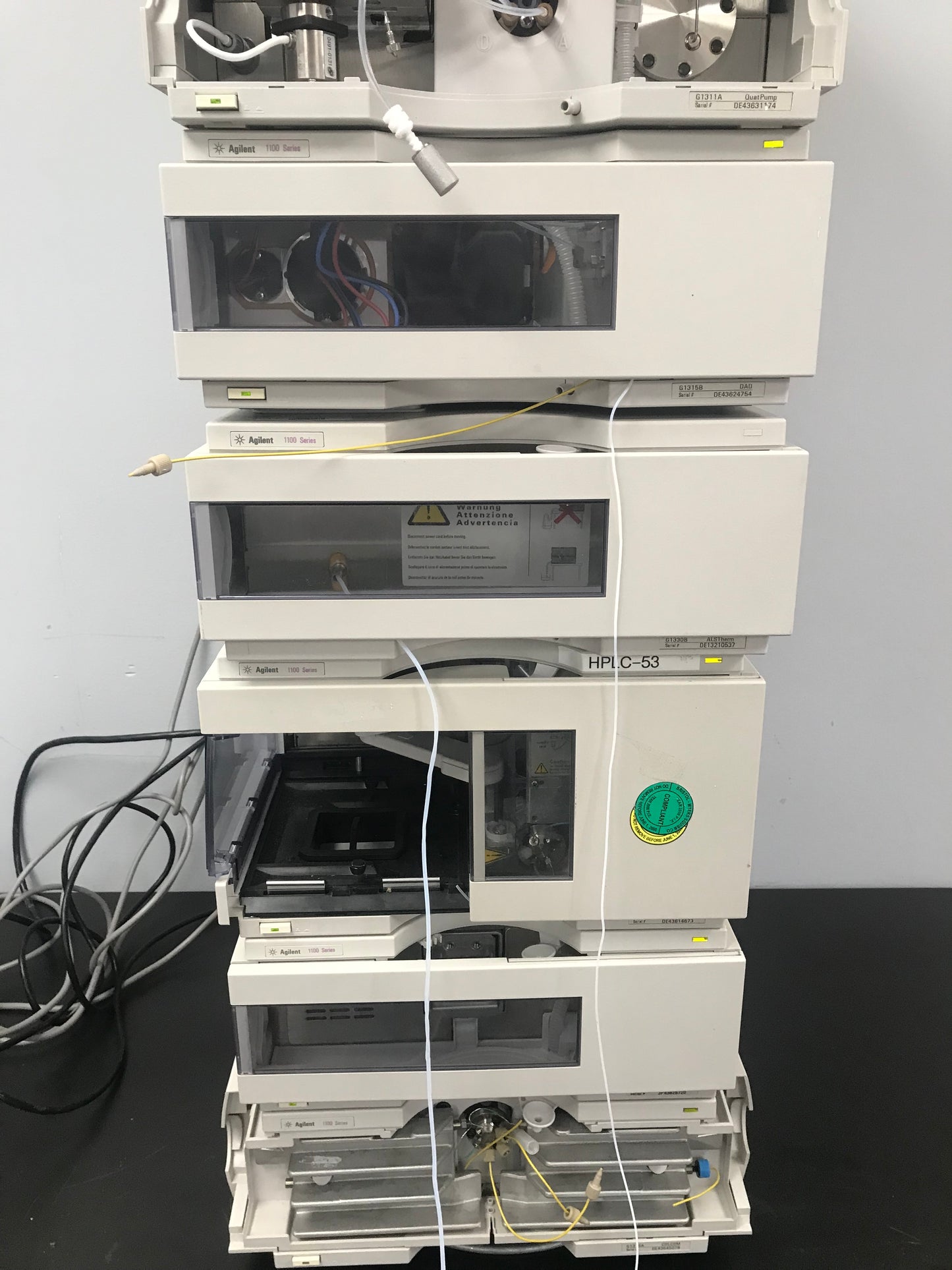 8pc, HP Agilent 1100 HPLC QuatPump, ALS, DAD, Colcom, Degasser, ALS Therm VWD Tray