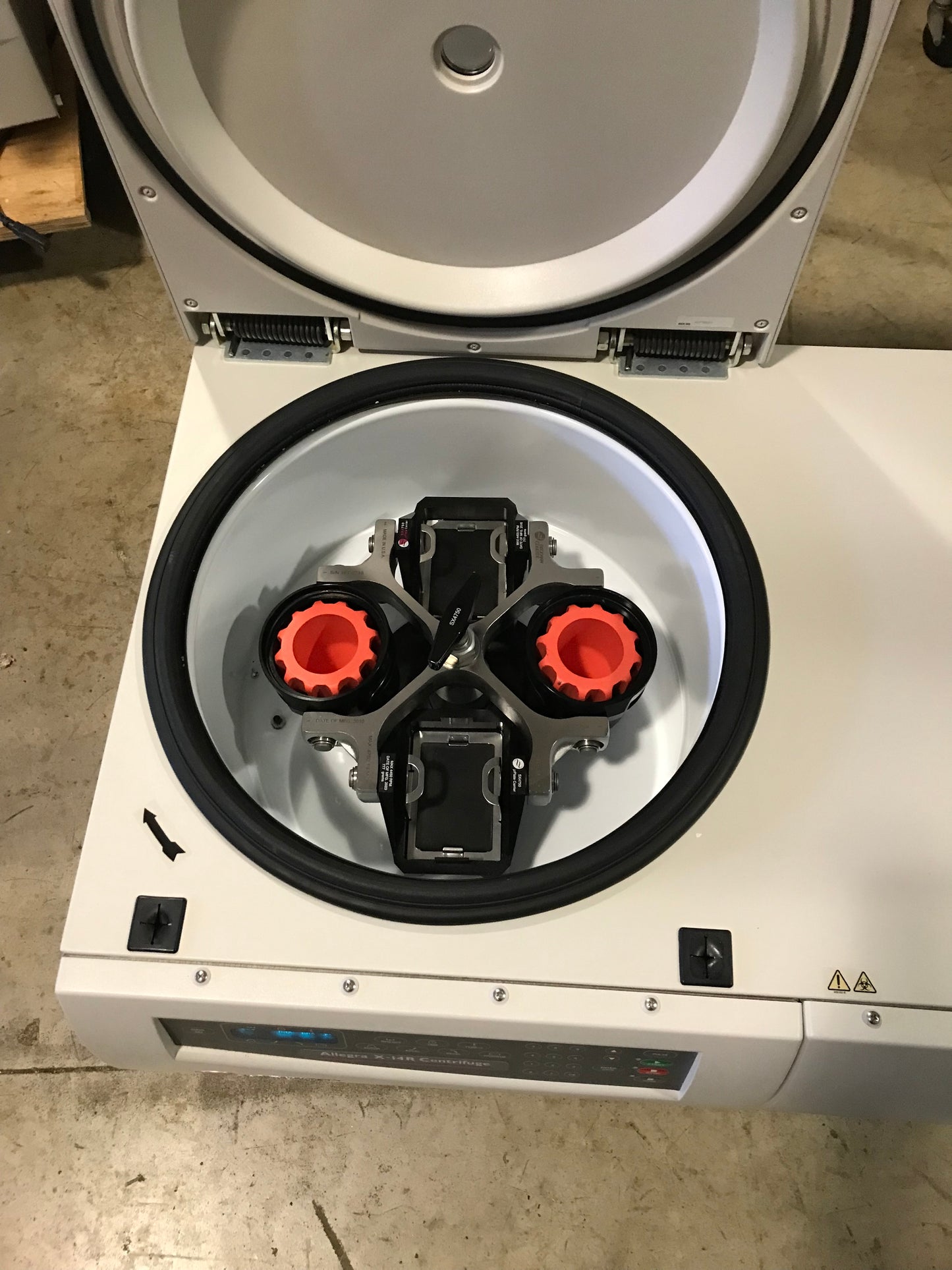 Beckman Coulter Allegra X-14R Refrigerated Centrifuge SX4750 Rotor Buckets Plate Carriers