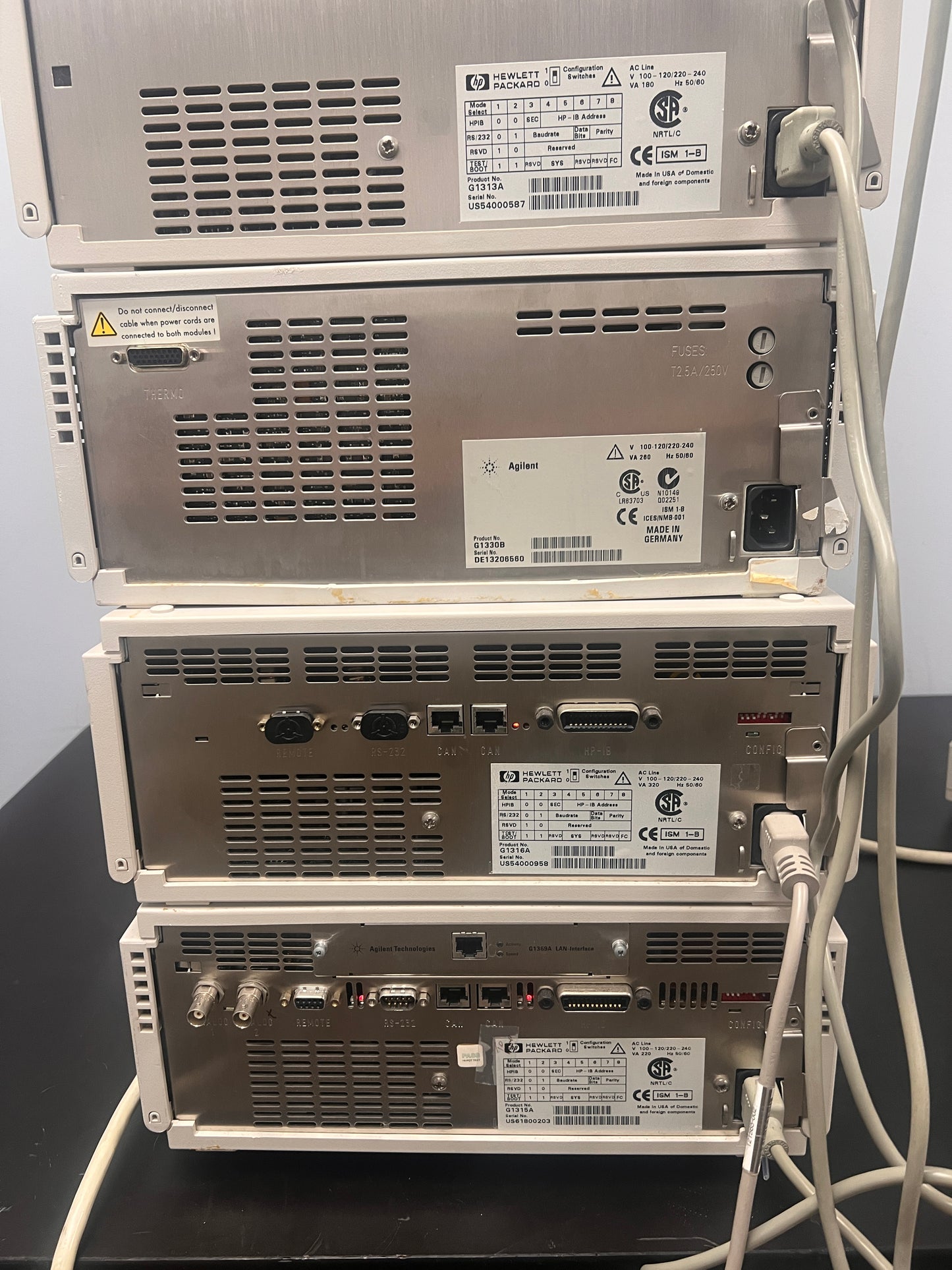 6pc, HP Agilent 1100 HPLC QuatPump, ALS, DAD, Colcom, Degasser, ALS Therm