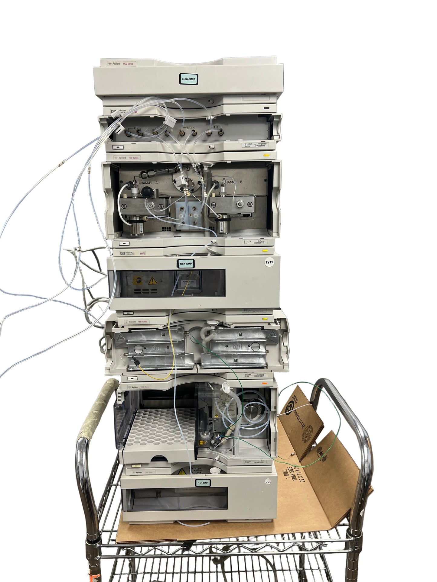 Agilent HP 1100 Series 7-piece HPLC System ALSTherm ,ALS, VWD, BinPump, Degasser ,Colcom