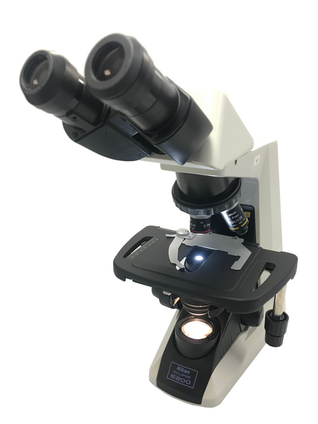 Nikon Eclipse E200 Binocular Educational Microscope 3 Objectives 4X 10X 40X