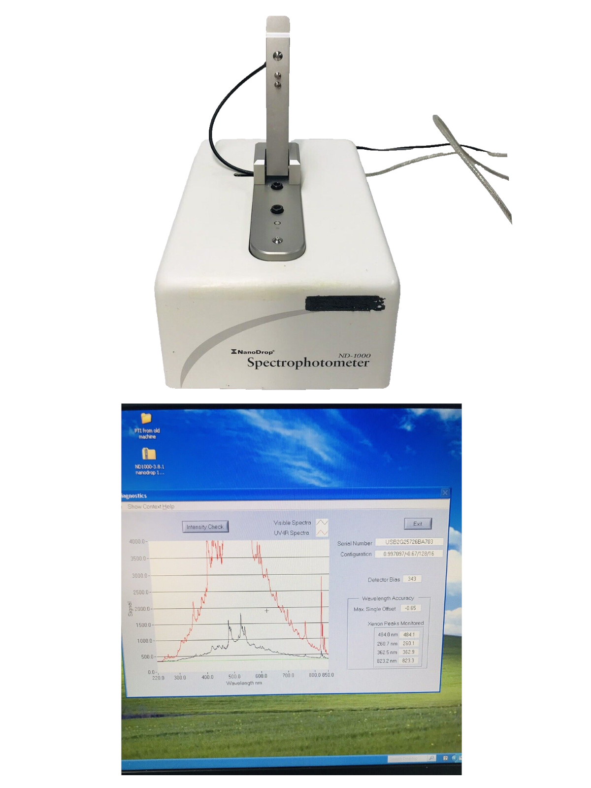 ND-1000 NanoDrop UV/VIS Spectrophotometer Tested Working Video Warranty