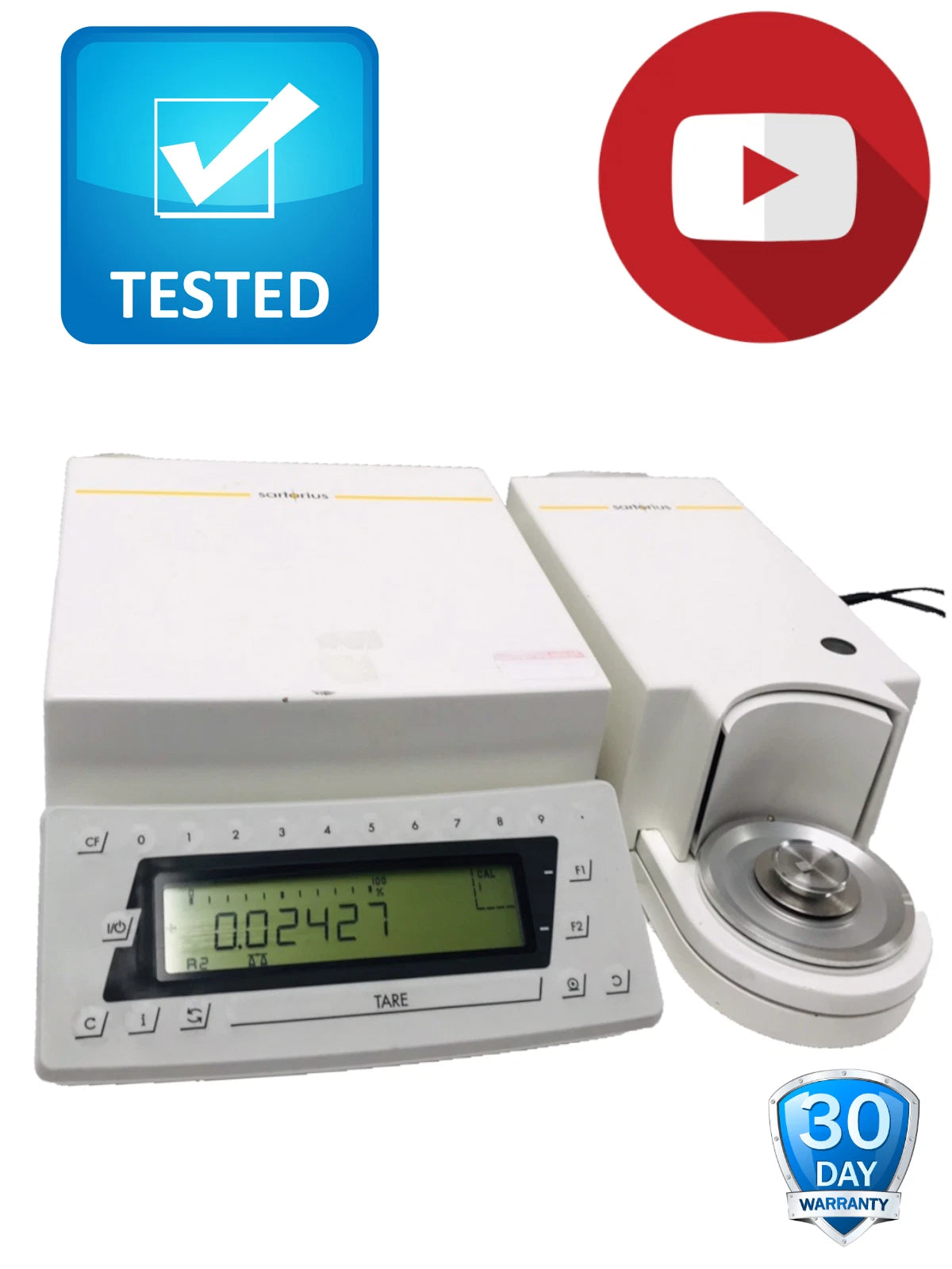 Sartorius MC5 5.1g x .001mg Micro Balance - No Draft Shield Tested MC 5 MC-5