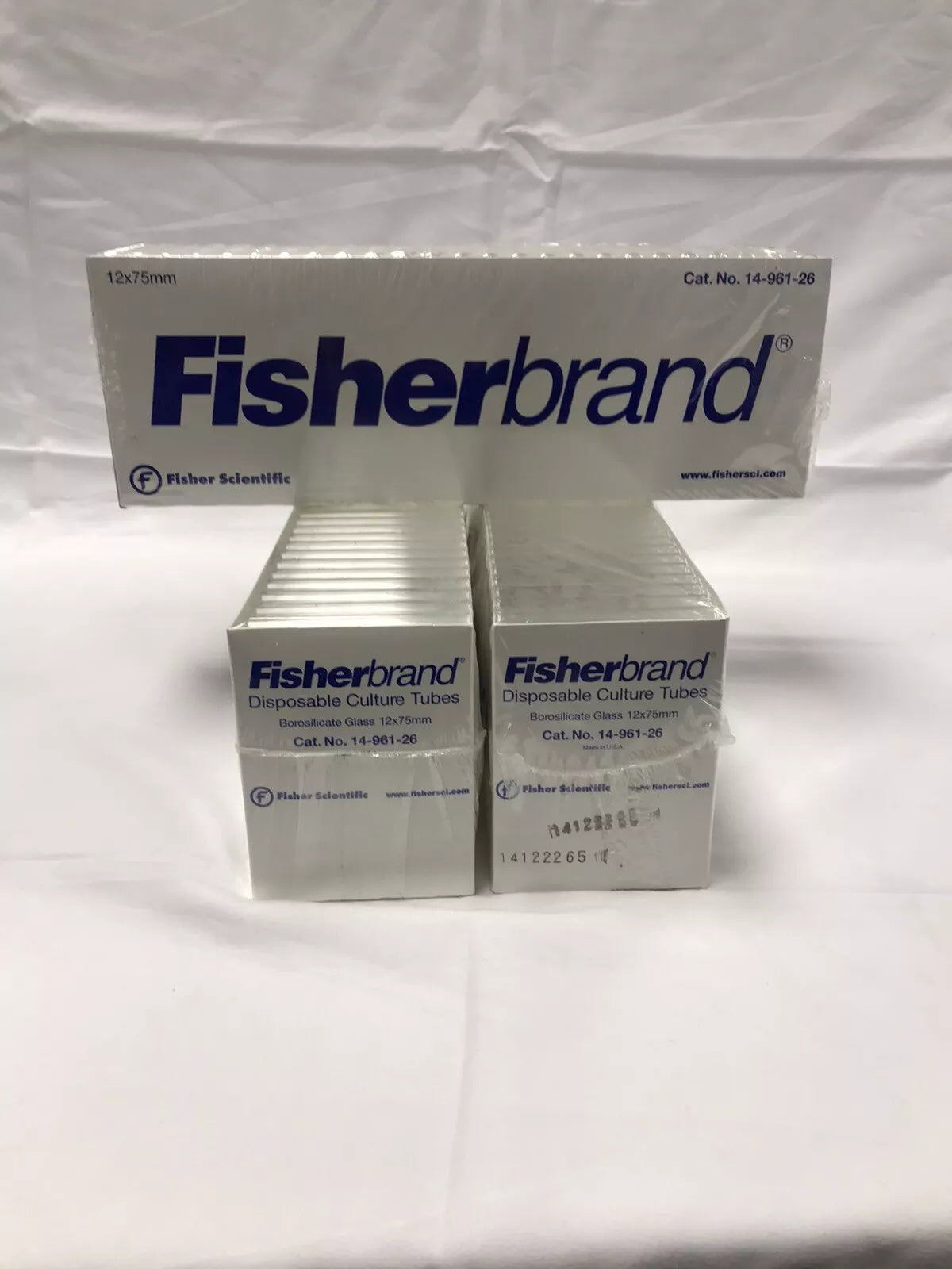 Fisherbrand 14-961-26 Disposable Culture Tubes 12x75mm - 250 Pack - LOT of 3
