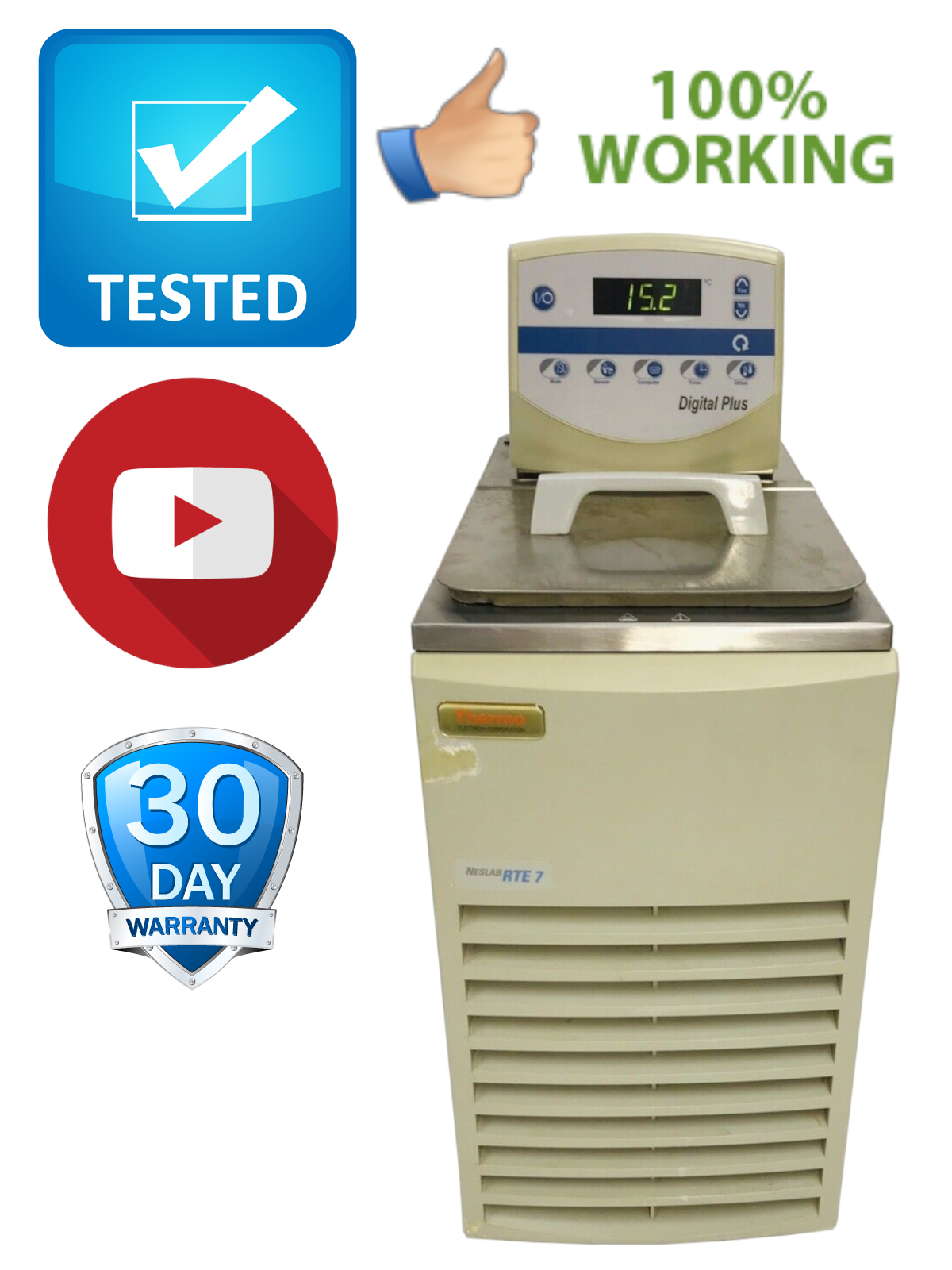 Thermo Neslab RTE 7 Digital Plus Recirculator Bath Tested Working Warranty