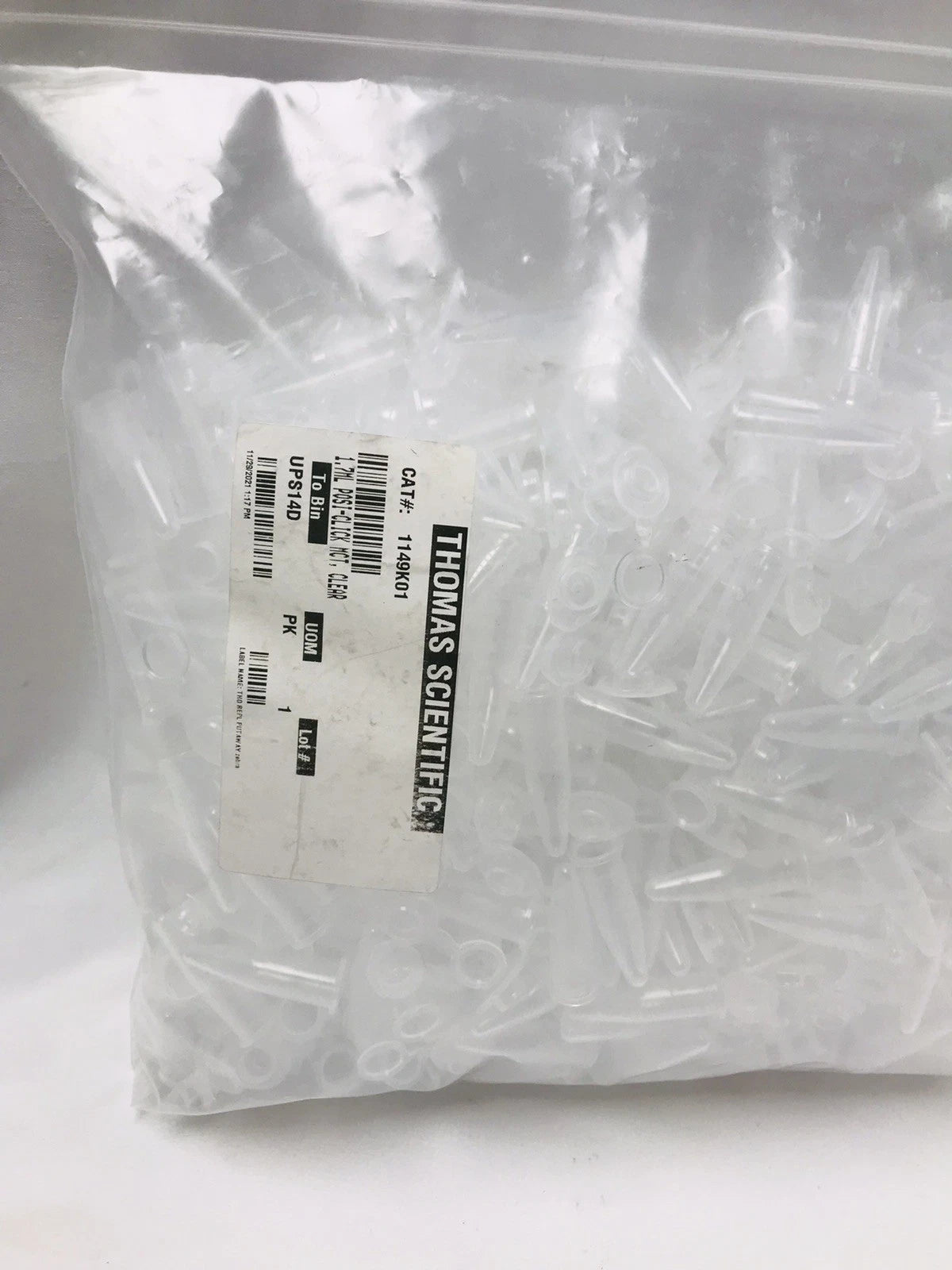 Thomas Sci LABFORCE 500 Posi-Click 1.7mL Microcentrifuge Tubes w/ Snap Cap Bulk