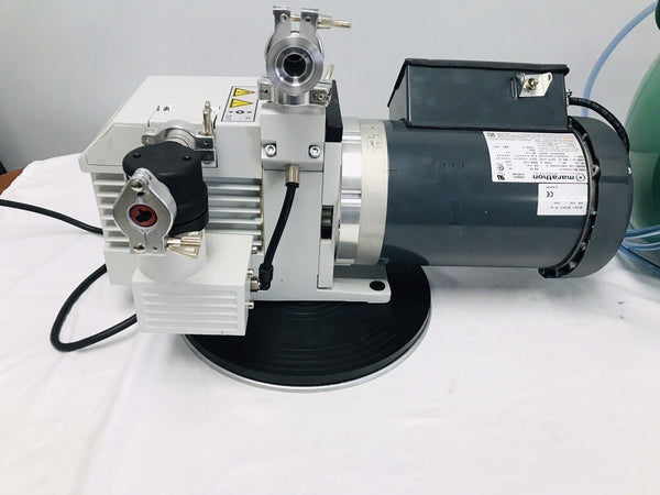 Leybold Trivac D8B Vacuum Pump with ARP 4-8 Exhaust Filter & Flexcell PR-4000 Reservoir