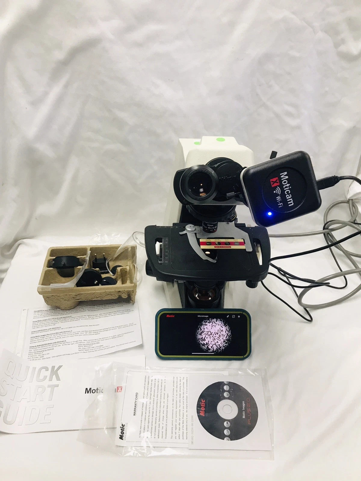 Motic Moticam X WiFi Digital Microscope Camera Mounts To Any Microscope Eyepiece