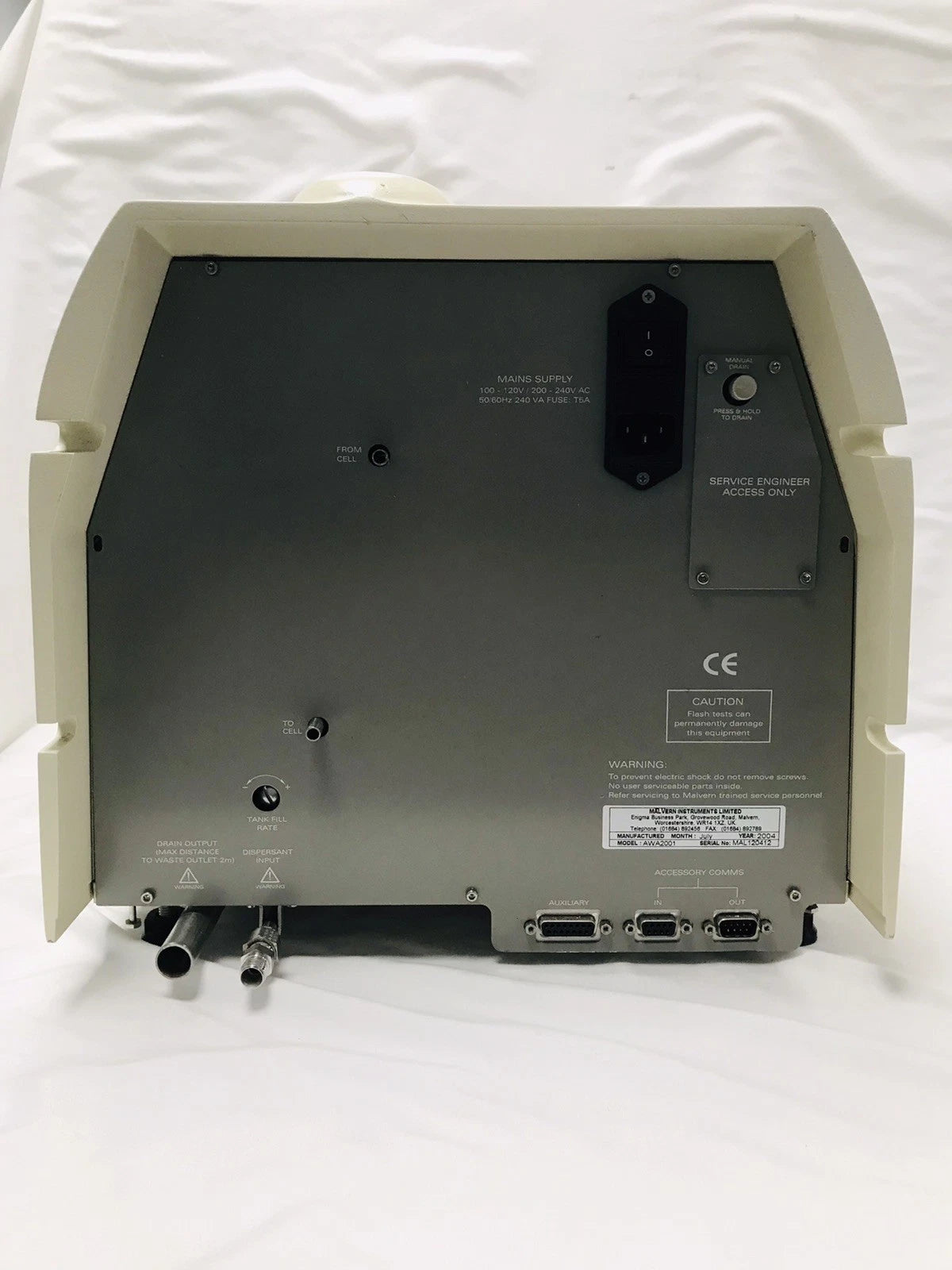 Malvern Instrument Model HYDRO 2000S Particle Size Analyzerm AWA2001