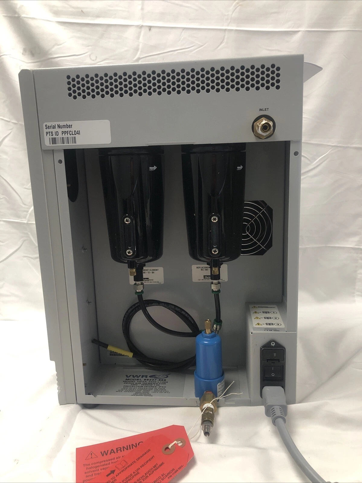 VWR Parker Balston HPZA-3500 L1466 Zero Air Generator