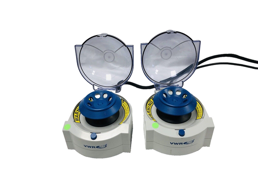 (Lot of 2)) VWR Kinetic Energy 26 Joules Galaxy Mini Centrifuge Video Warranty