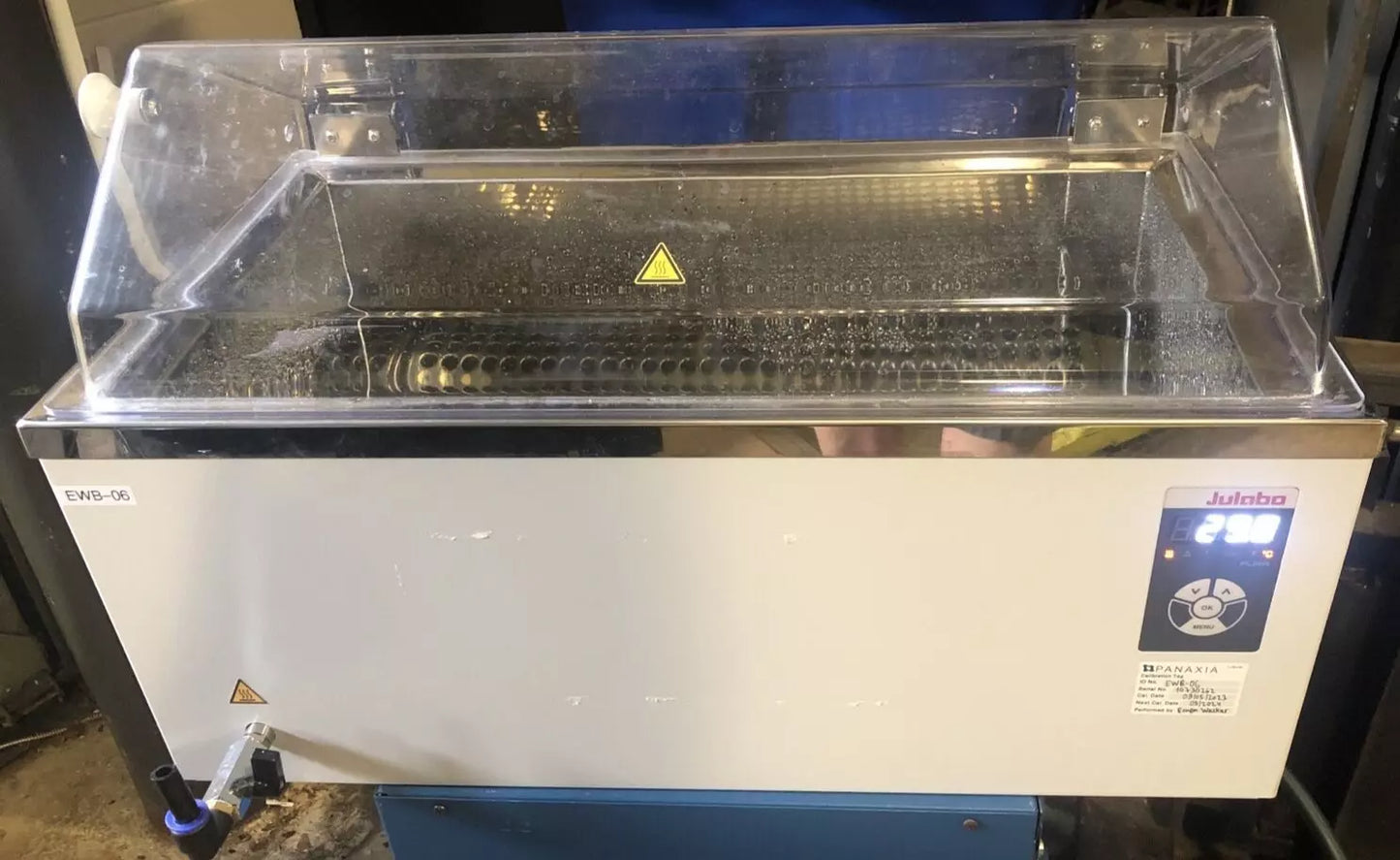 Julabo PURA 22 Water Bath W/ Lift up Cover & Test Tube Rack 20002866 230v Tested