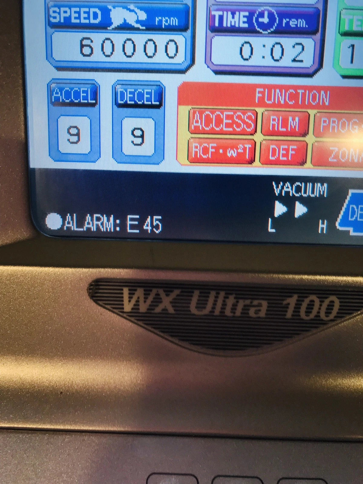 Thermo Scientific Sorvall WX 100 Ultra Series Centrifuge 46902 2009 For Parts